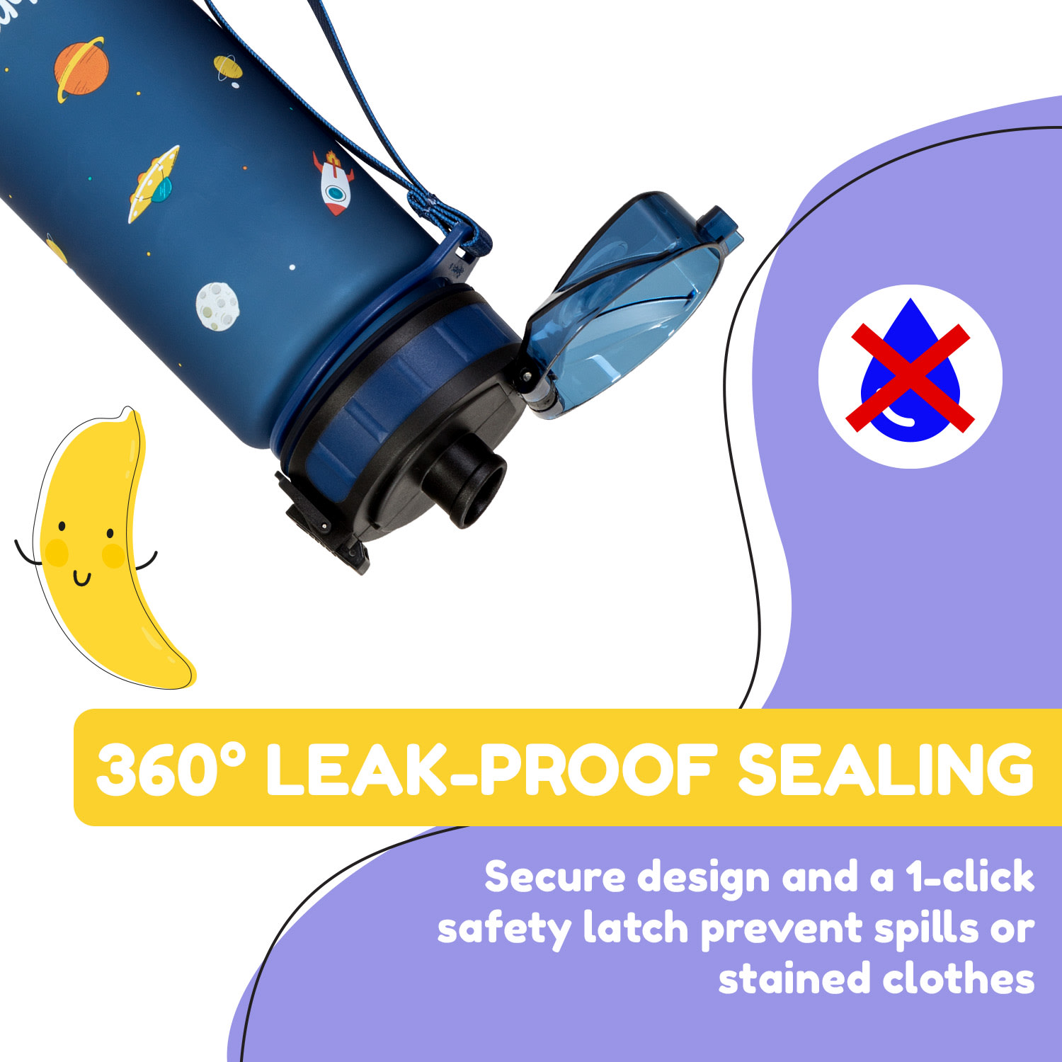 Klarstein Wakaba, fľaša na pitie, 400 ml, Tritan, BPA-free – Obrázok 3