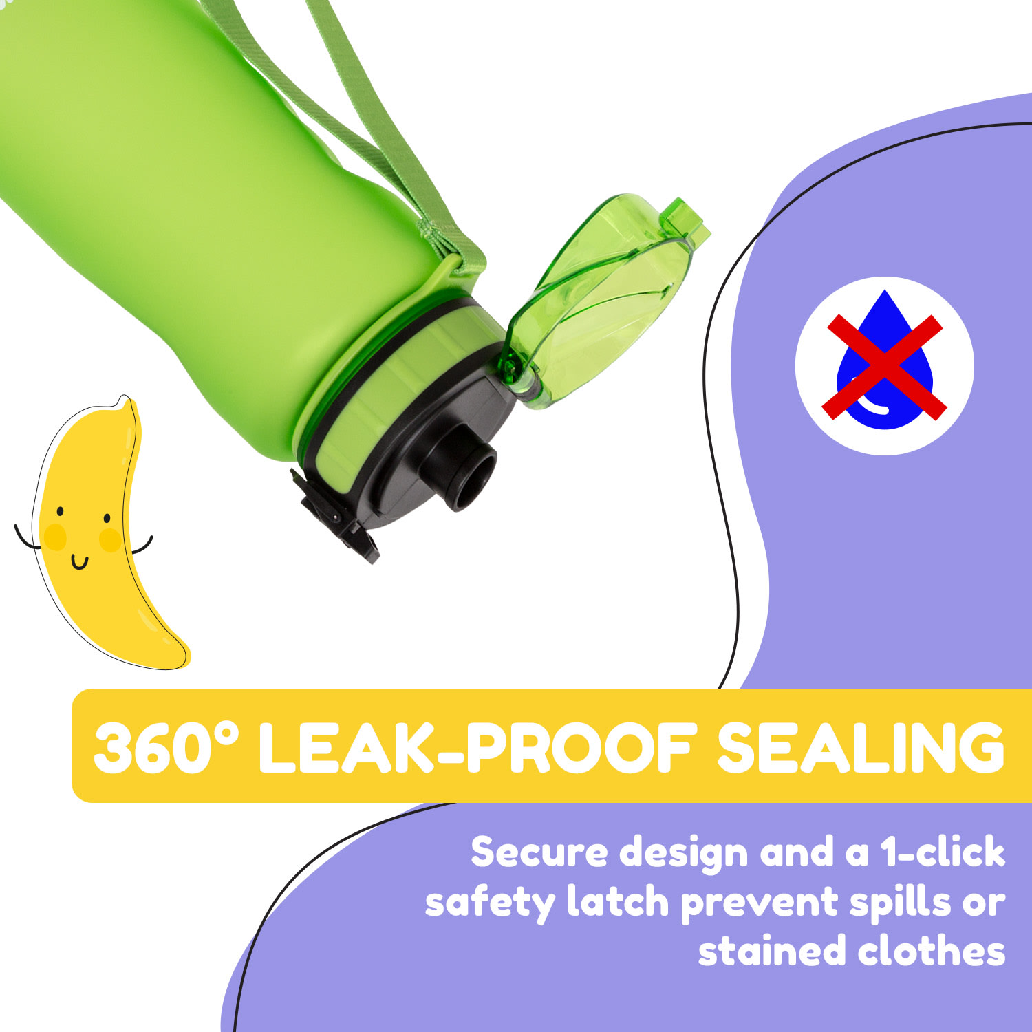 Klarstein Wakaba, fľaša na pitie, 800 ml, Tritan, BPA-free – Obrázok 3