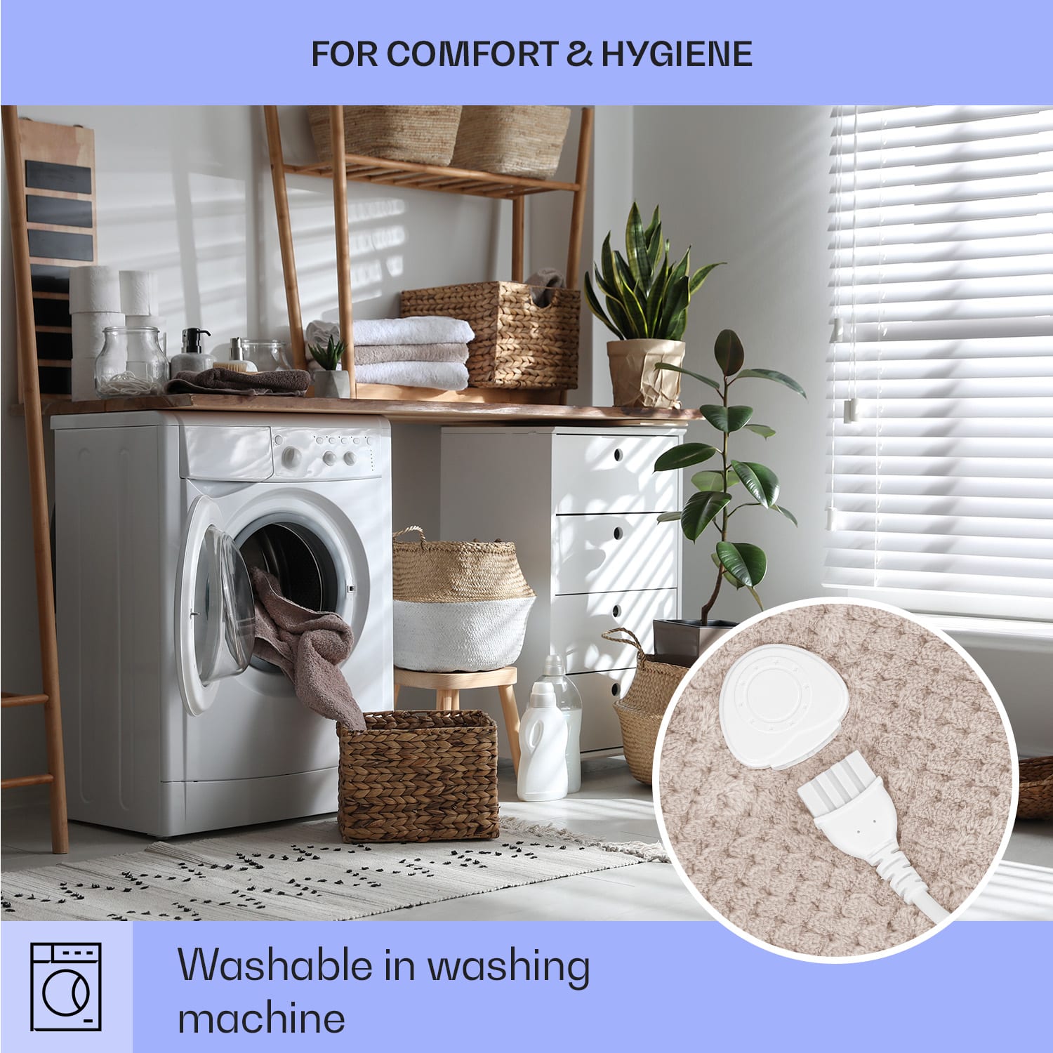 Klarstein DR Watson Deluxe XXL, elektrická deka, 160 W, 9 úrovní ohrevu, 200 x 180 cm – Obrázok 5