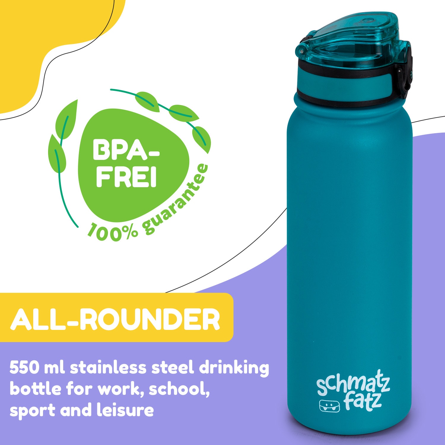 Klarstein Wakaba termoska 550 ml z nehrdzavejúcej ocele Tritan BPA-Free – Obrázok 2