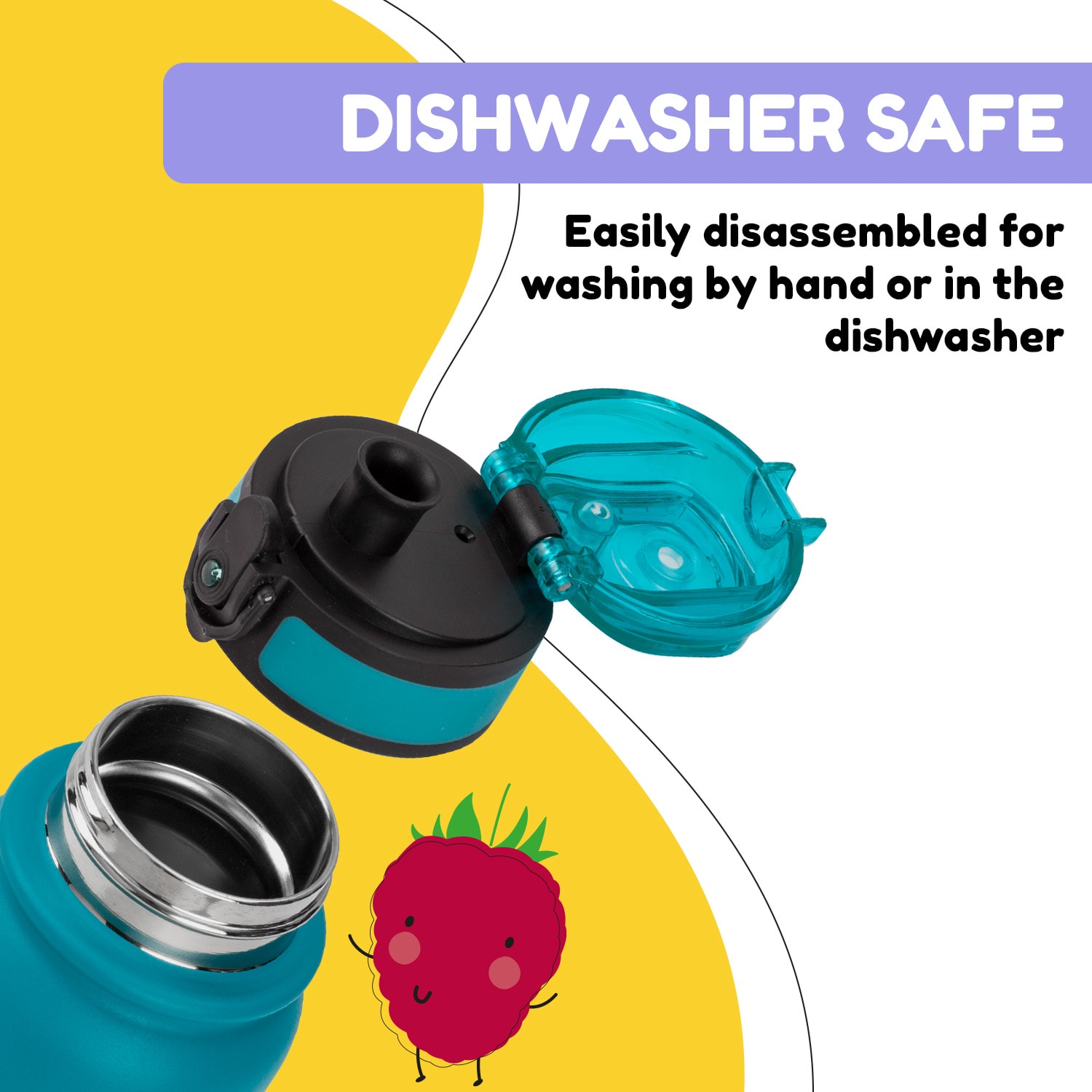 Klarstein Wakaba termoska 550 ml z nehrdzavejúcej ocele Tritan BPA-Free – Obrázok 4