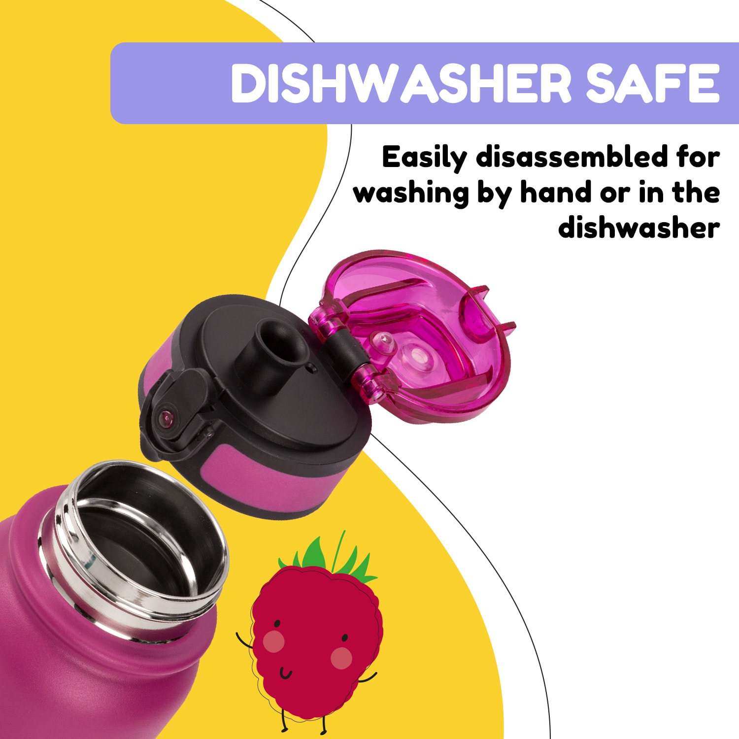 Klarstein Wakaba termoska 550 ml z nehrdzavejúcej ocele Tritan BPA-Free – Obrázok 4