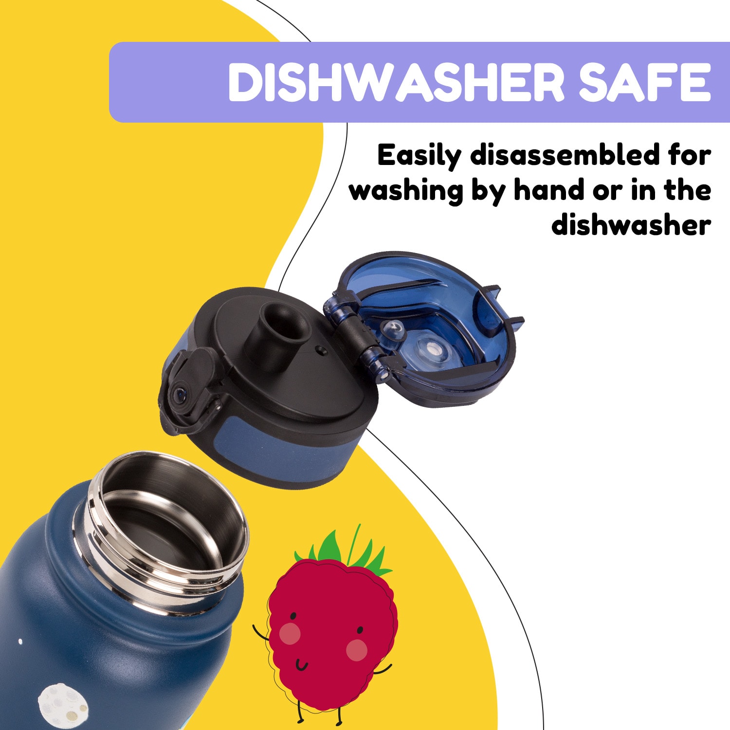 Klarstein Wakaba termoska 550 ml z nehrdzavejúcej ocele Tritan BPA-Free – Obrázok 4