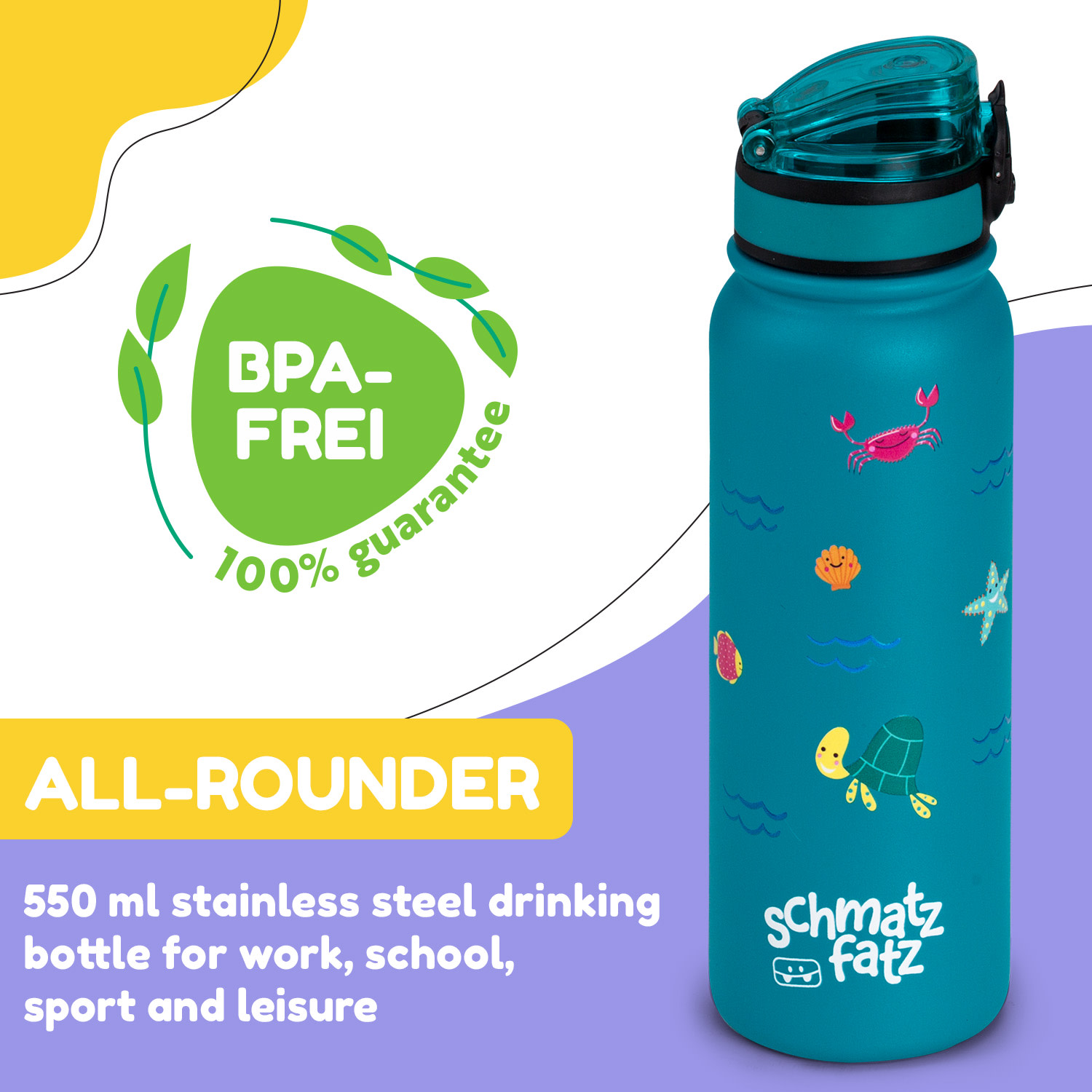 Klarstein Wakaba termoska 550 ml z nehrdzavejúcej ocele Tritan BPA-Free – Obrázok 2