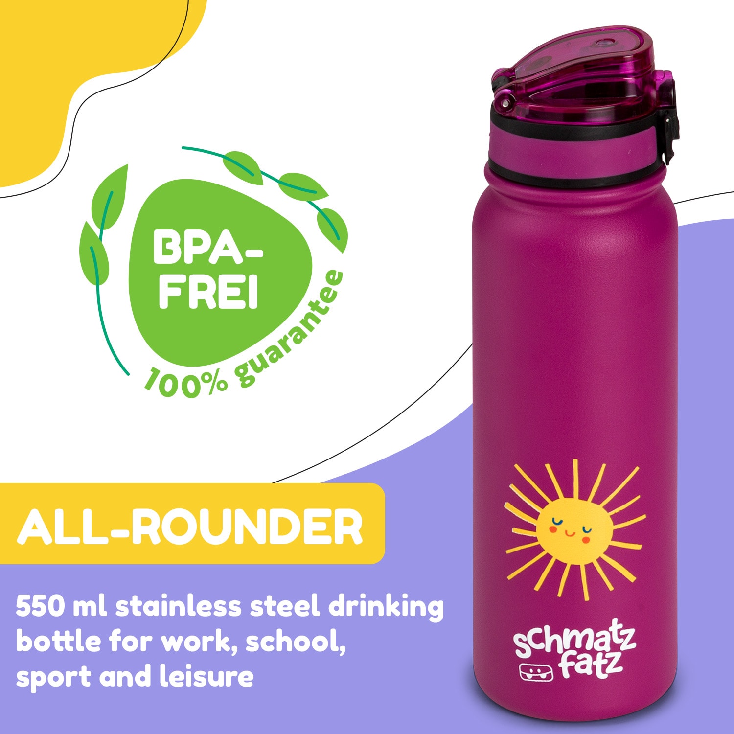 Klarstein Wakaba termoska 550 ml z nehrdzavejúcej ocele Tritan BPA-Free – Obrázok 2