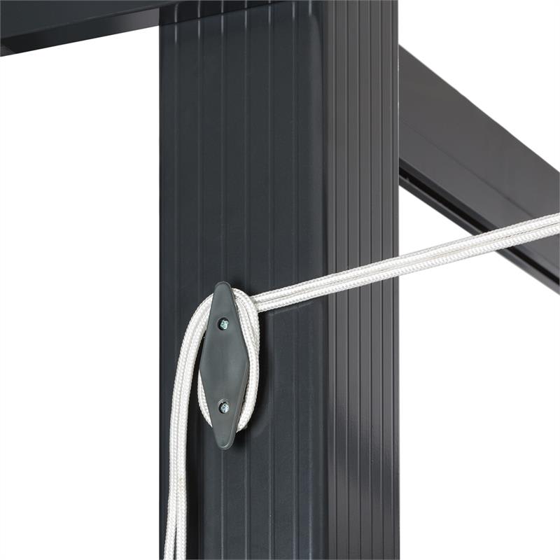 Blumfeldt Pantheon, pergola, prístrešok, 3 x 6 m, hliník, strieška proti slnku, polyester, sivá – Obrázok 3