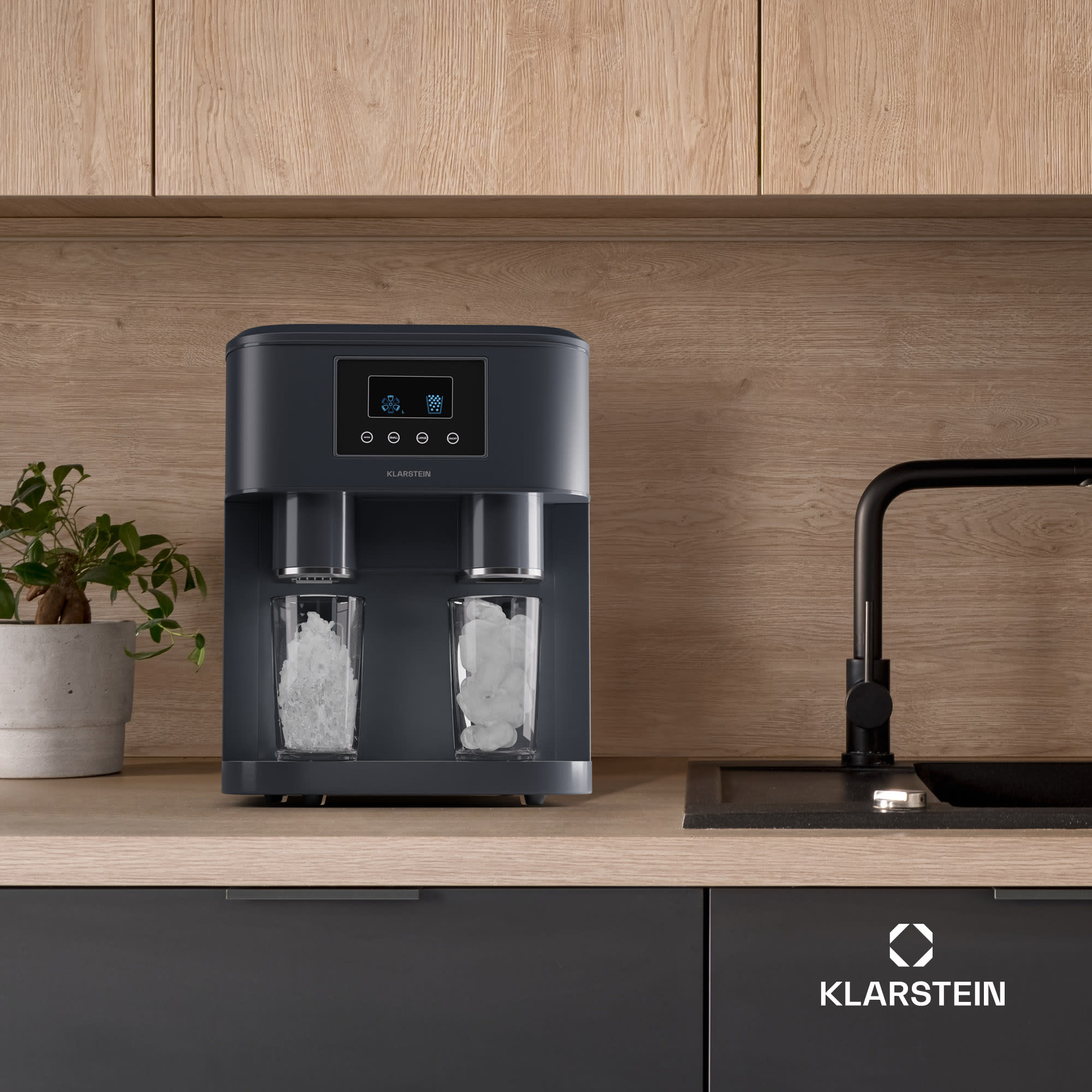 Klarstein Eiszeit Crush, výrobník ľadu, 2 veľkosti, drvený ľad – Obrázok 2