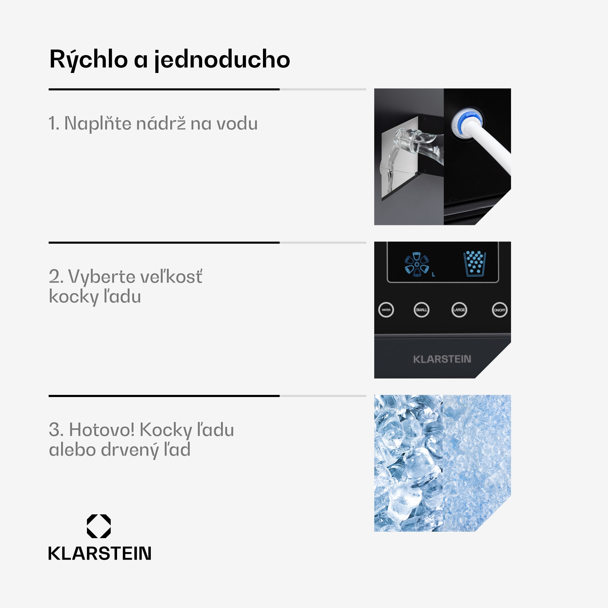 Klarstein Eiszeit Crush, výrobník ľadu, 2 veľkosti, drvený ľad – Obrázok 4