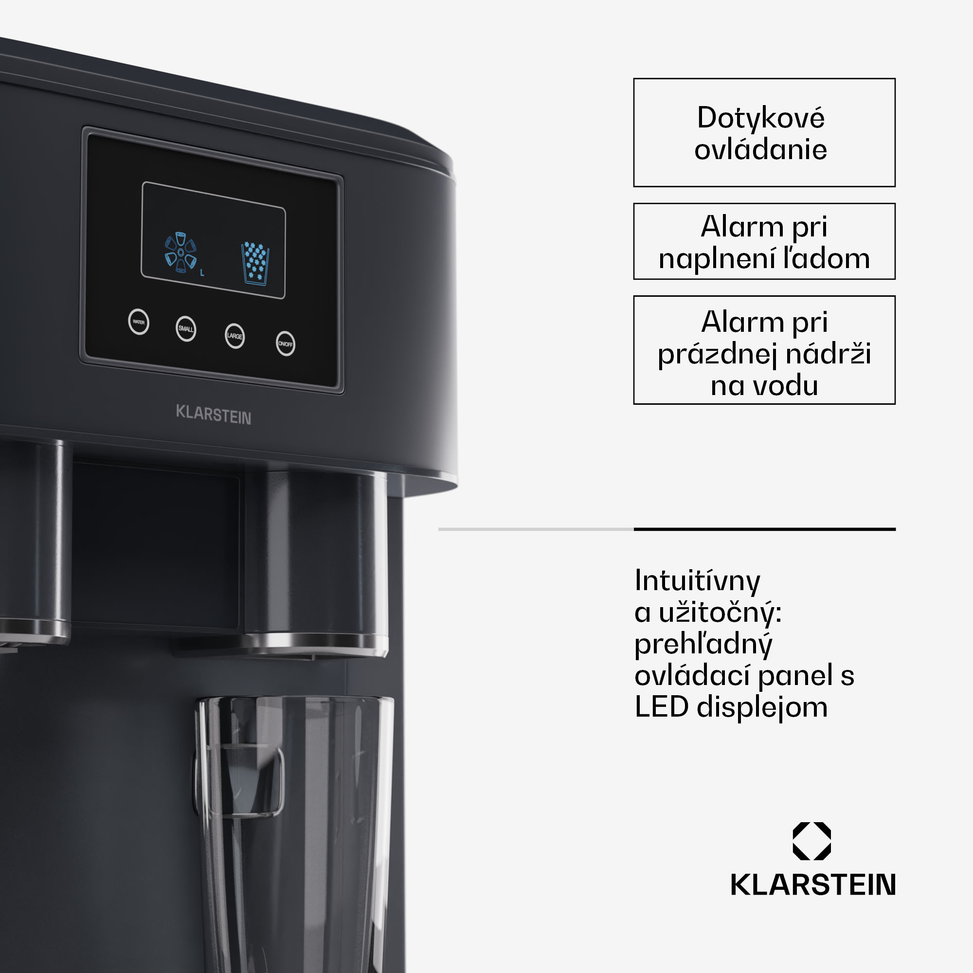 Klarstein Eiszeit Crush, výrobník ľadu, 2 veľkosti, drvený ľad – Obrázok 5