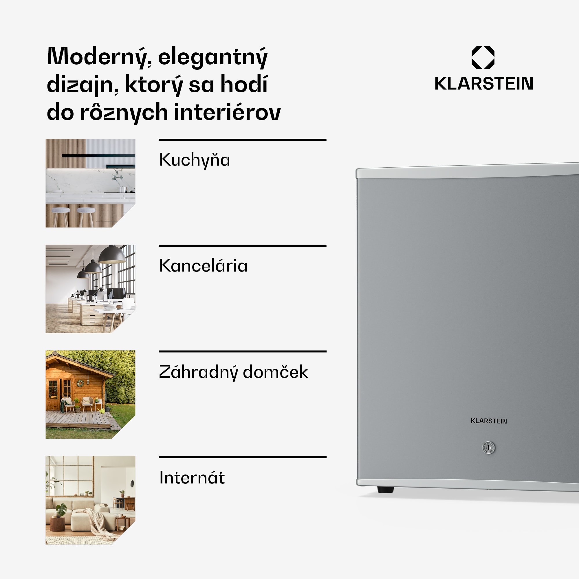 Klarstein Matterhorn 44, mini chladnička, 44 litrov, 35 dB, kompaktná, uzamykateľná – Obrázok 3