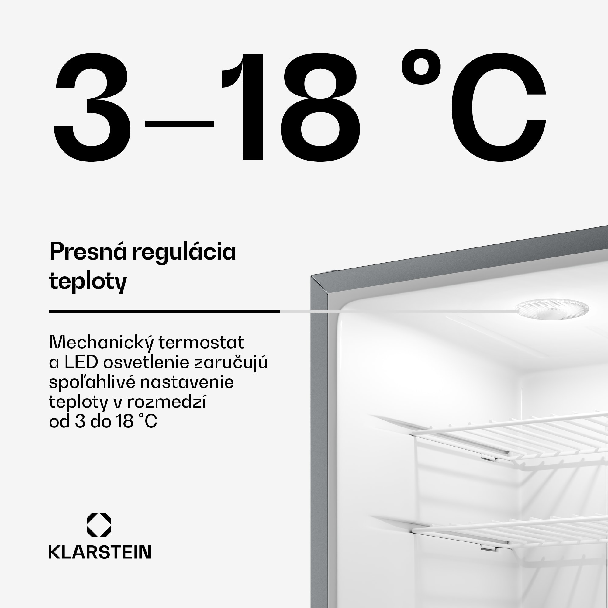 Klarstein Matterhorn 44, mini chladnička, 44 litrov, 35 dB, kompaktná, uzamykateľná – Obrázok 4