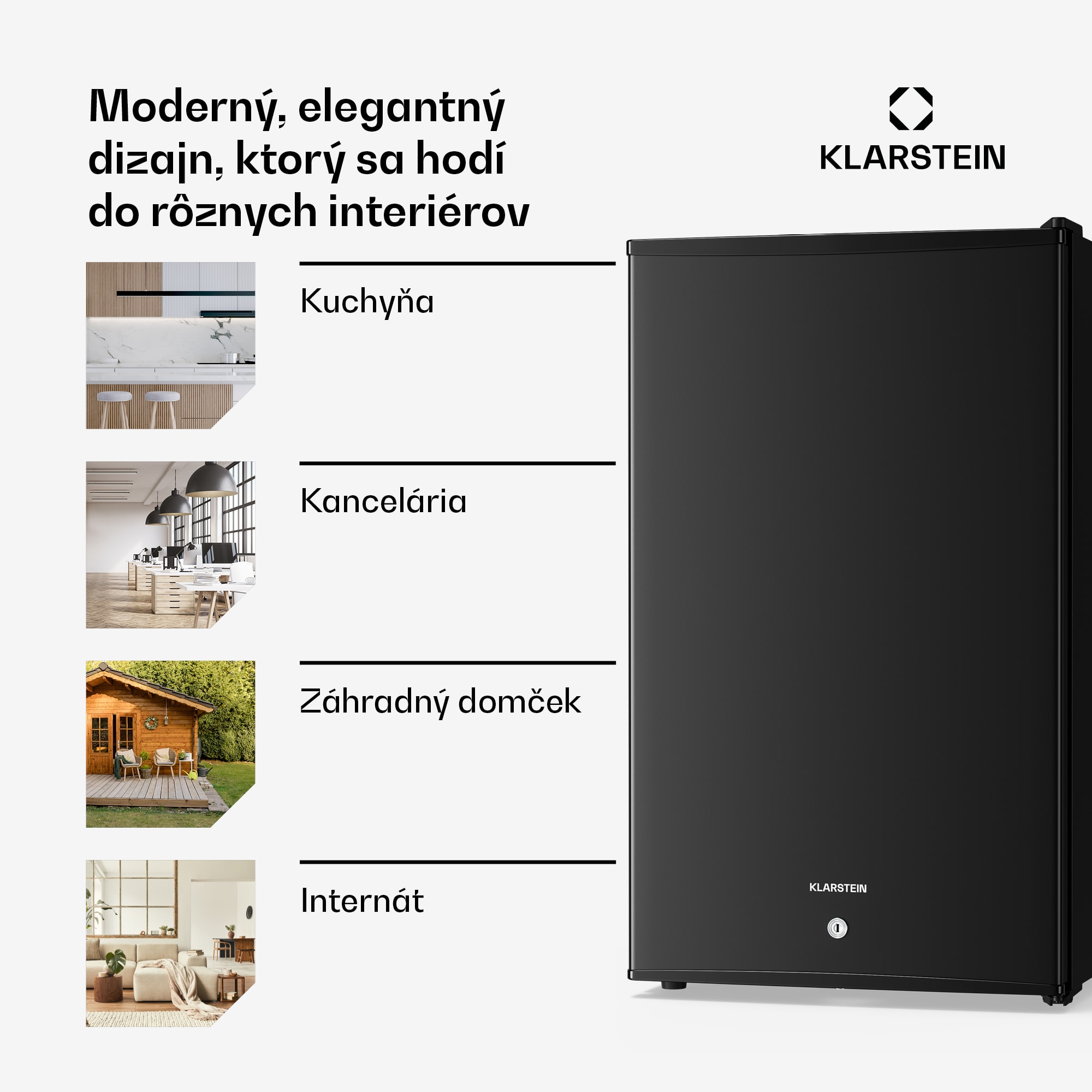 Klarstein Matterhorn 68, mini chladnička, 68 litrov, 35 dB, kompaktná, uzamykateľná – Obrázok 3