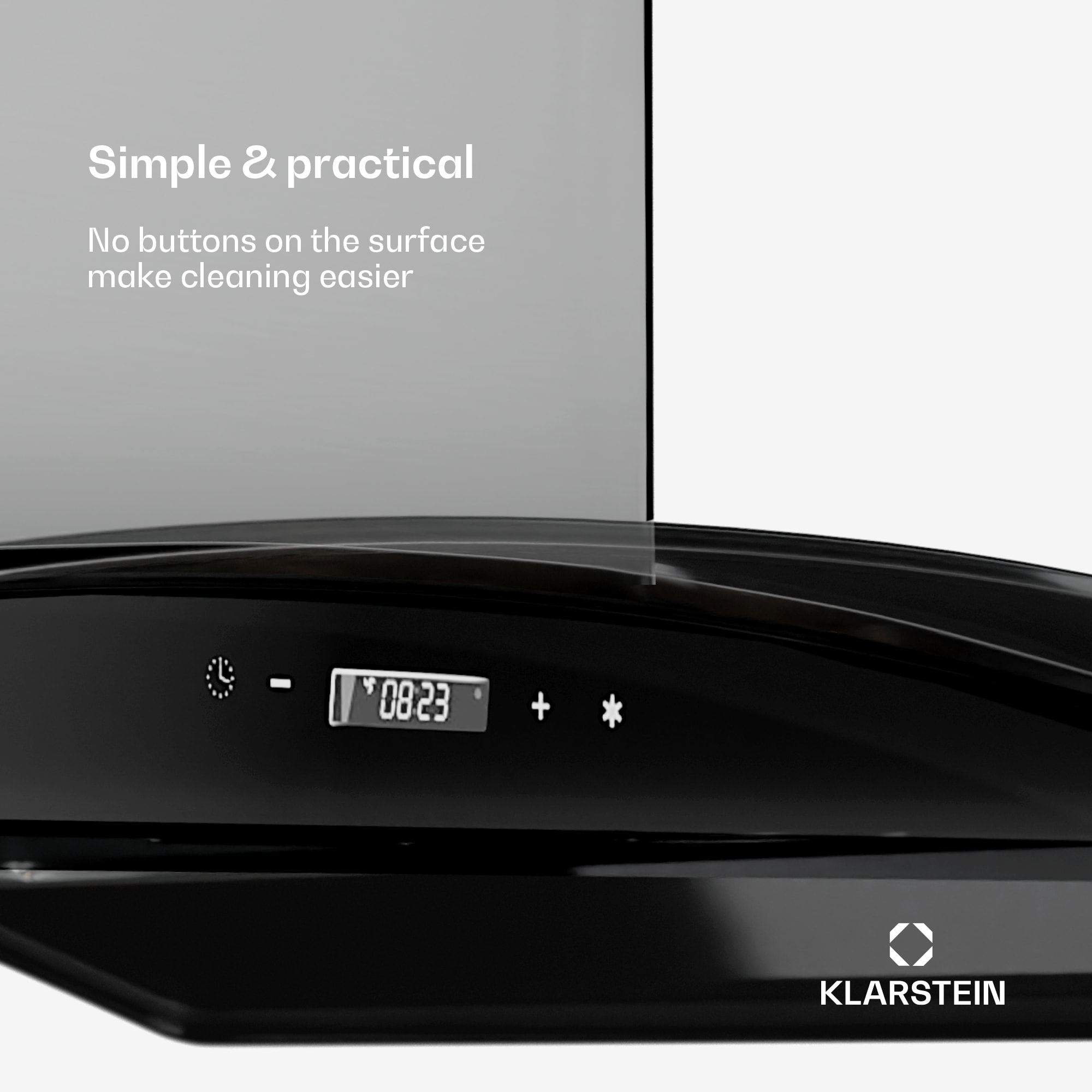 Klarstein Colette, digestor, 90 cm, 600 m³/h, energetická trieda A, ušľachtilá oceľ, strieborný – Obrázok 5