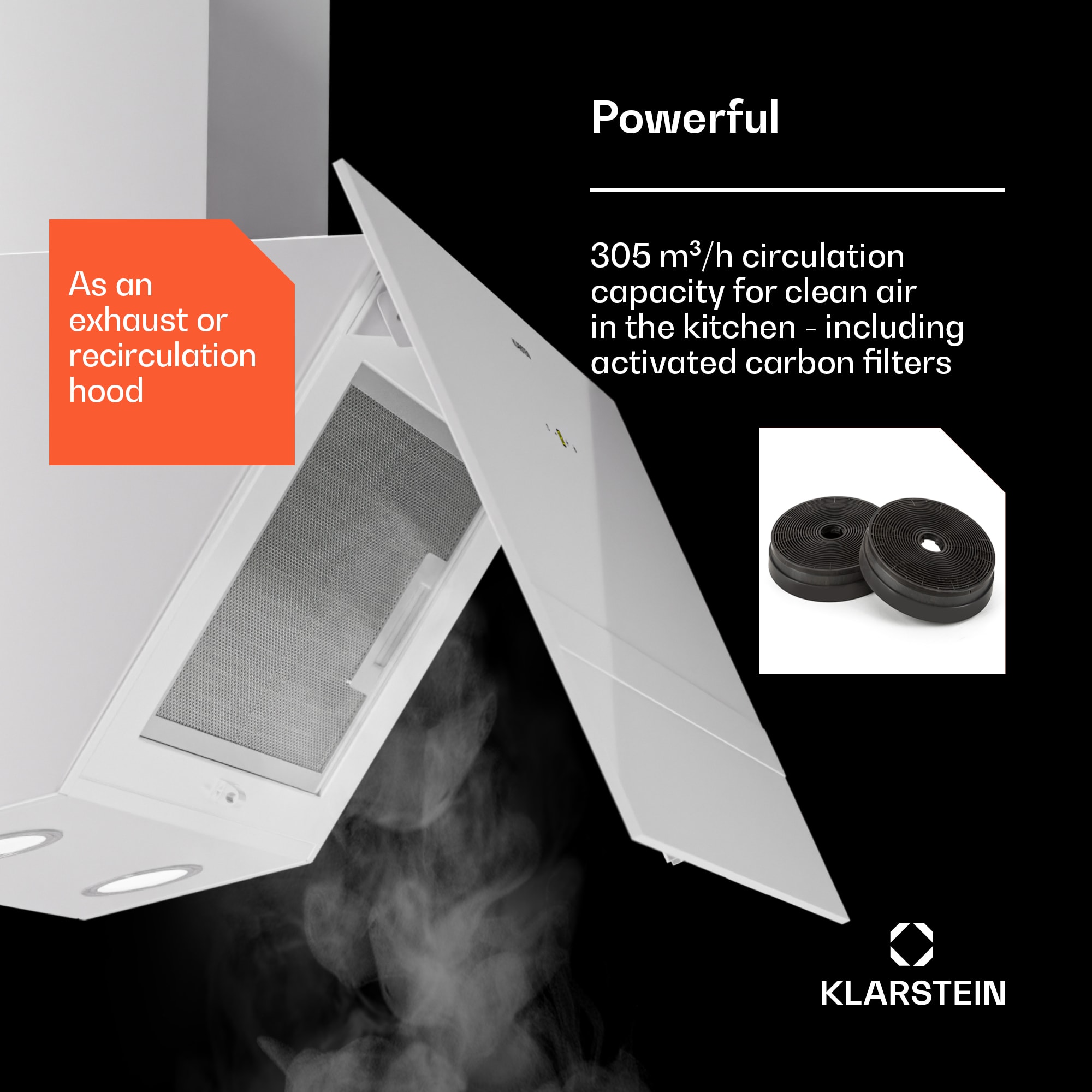 Klarstein Laurel 60, Digestor, 60 cm, odsávaný vzduch: 247 m³/h, LED dotyk – Obrázok 3