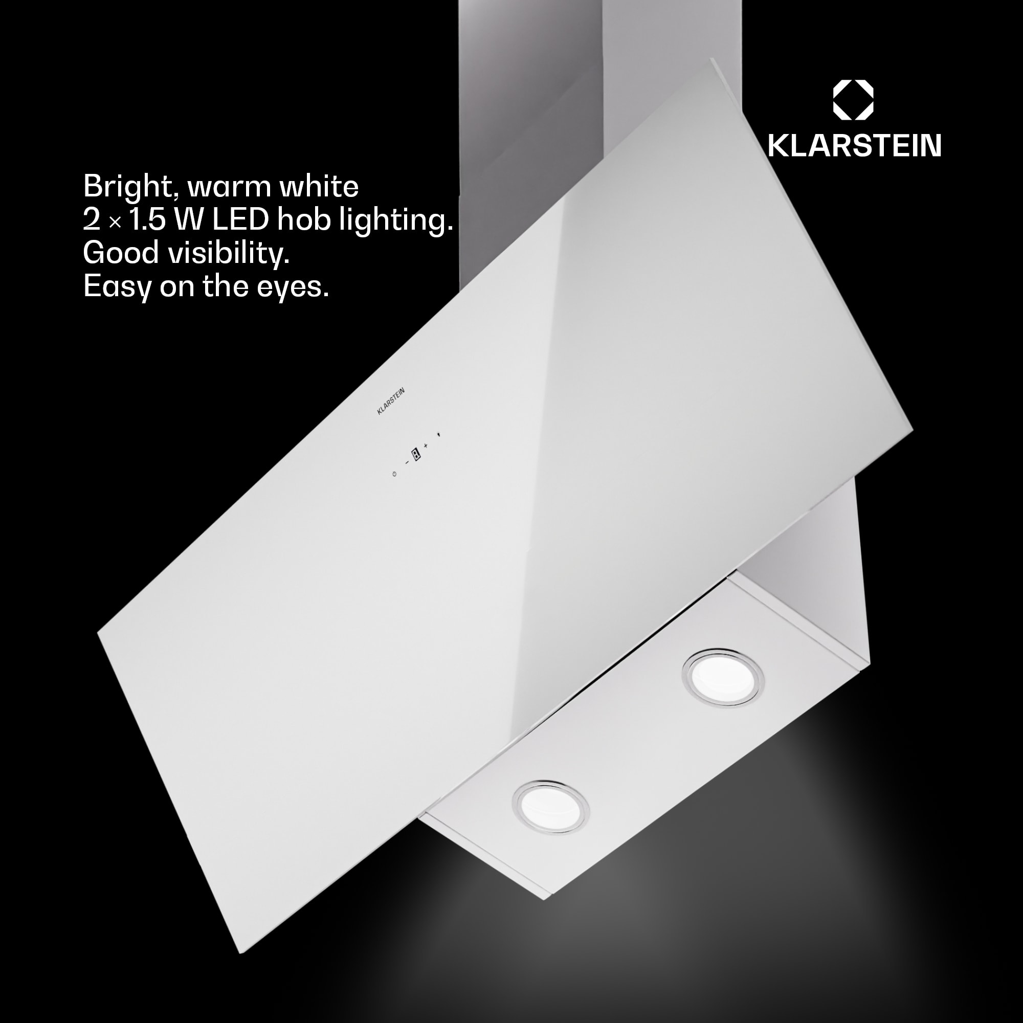 Klarstein Laurel 90, Digestor, 90 cm, odsávaný vzduch: 247 m³/h, LED dotyk – Obrázok 4