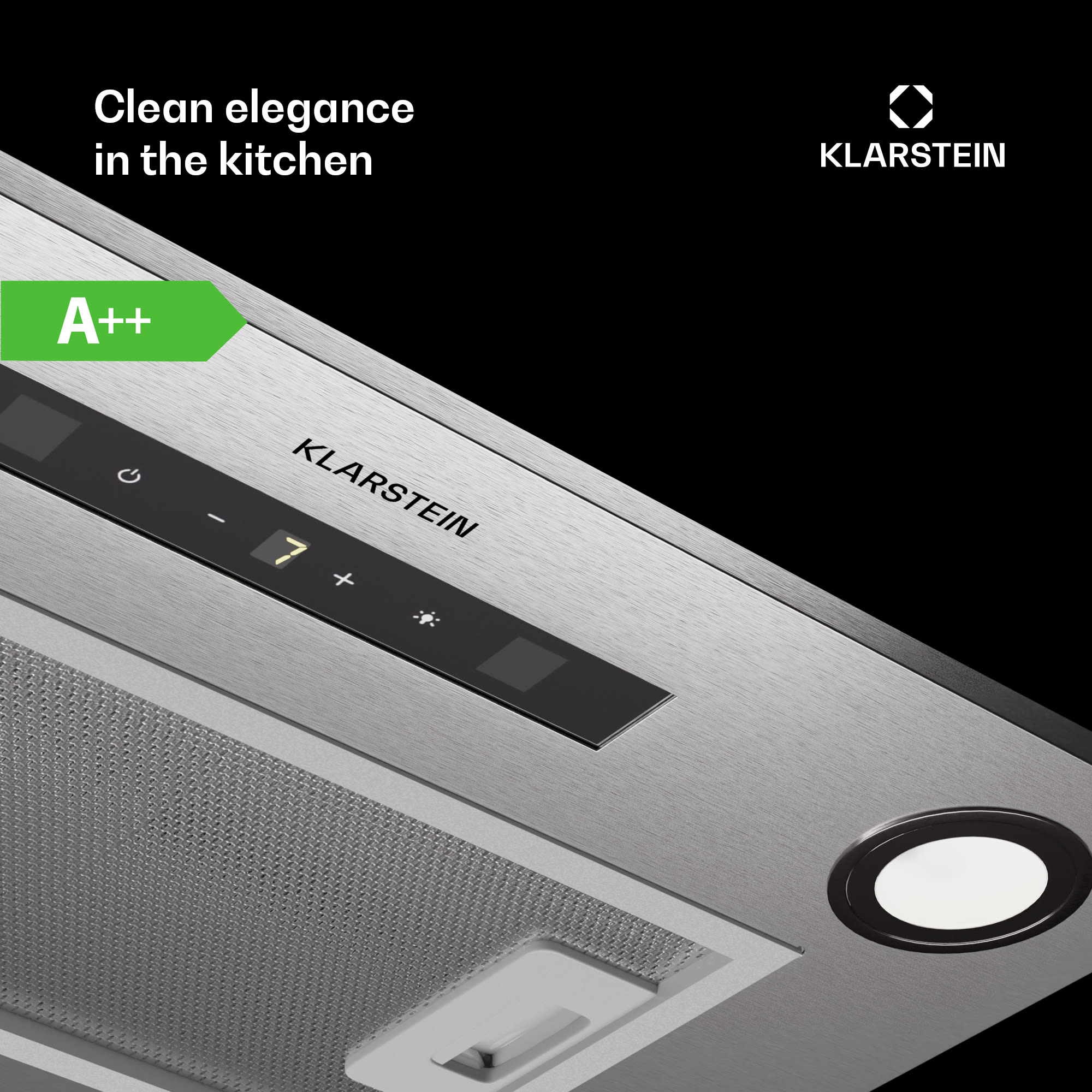 Klarstein Paolo 52, podskrinkový digestor 52 cm 439 m³/h LED Touch A++ – Obrázok 2