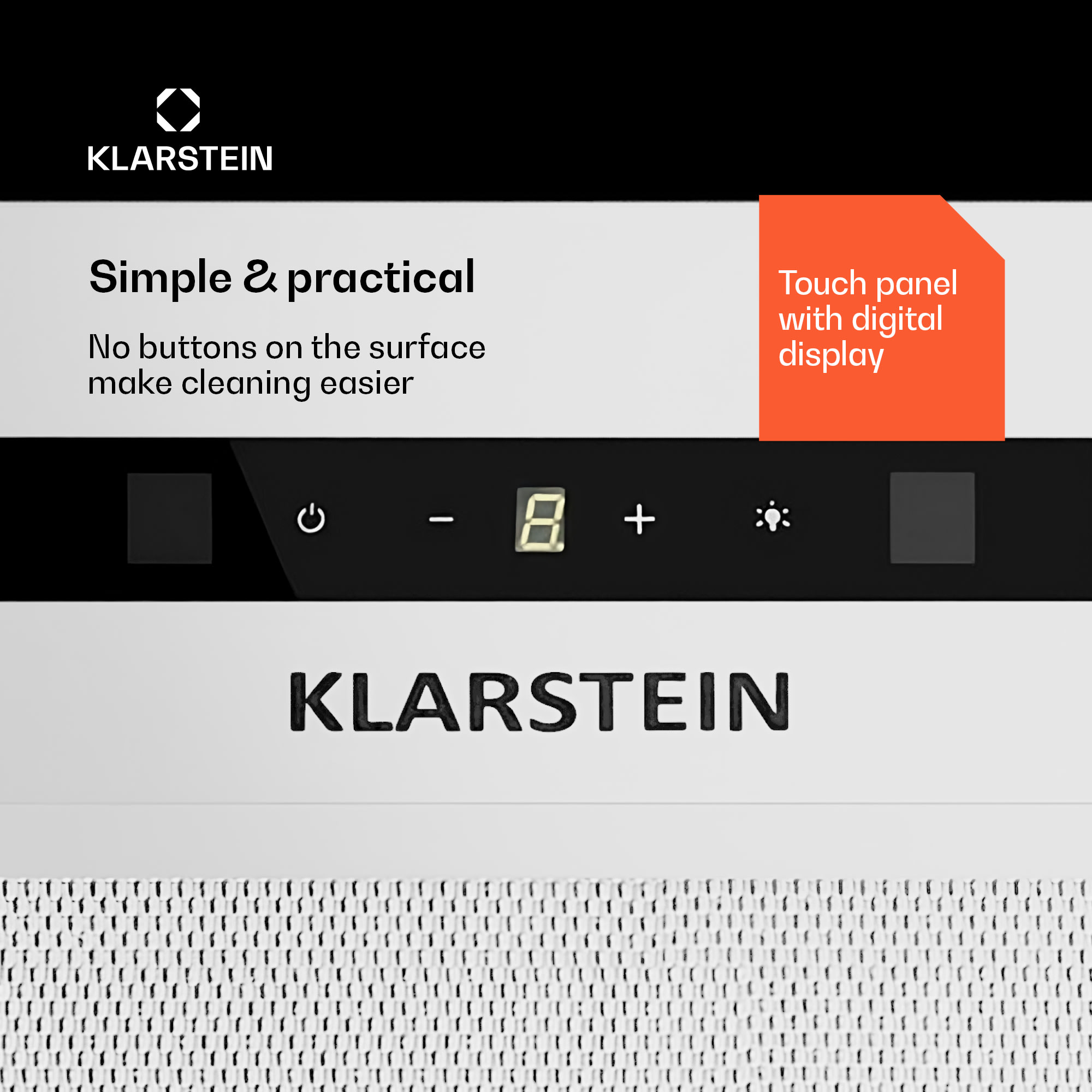 Klarstein Paolo 52 vstavaný Digestor 52 cm 439 m³/h LED Touch A++ – Obrázok 5