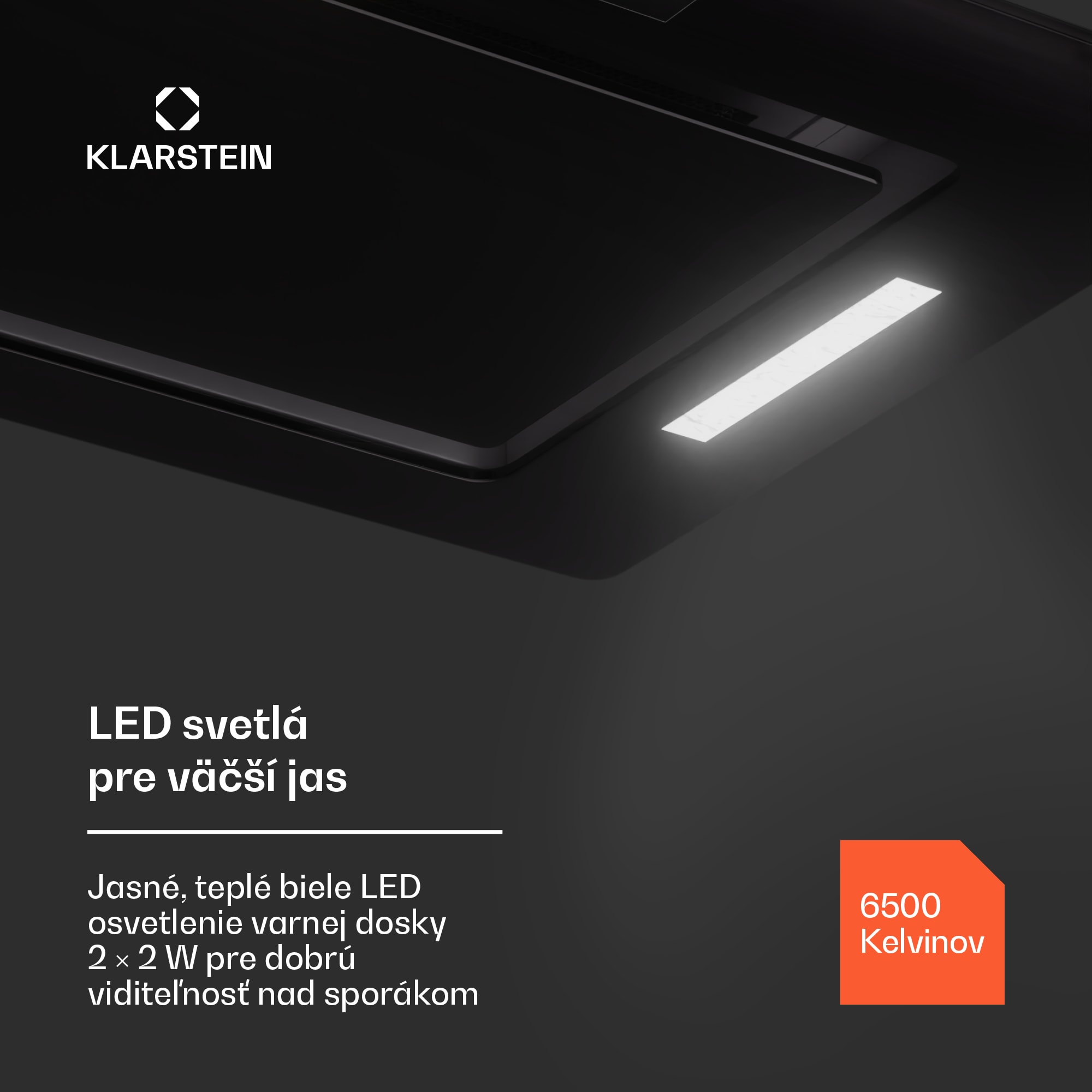 Klarstein Hektor Eco, digestor, 72 cm, 466 m³/h, dotykové ovládanie, sklo – Obrázok 4