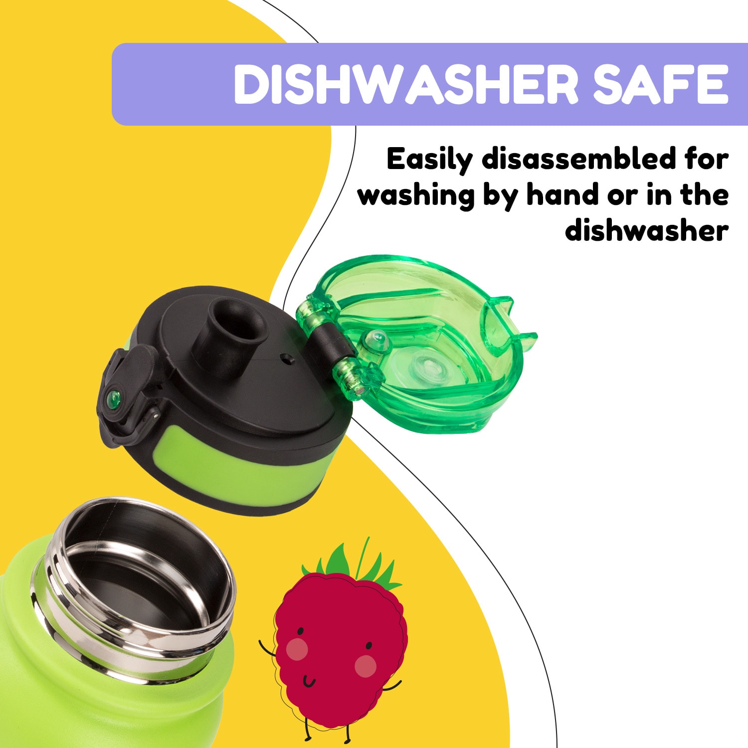 Klarstein Wakaba termoska 550 ml z nehrdzavejúcej ocele Tritan BPA-Free – Obrázok 4