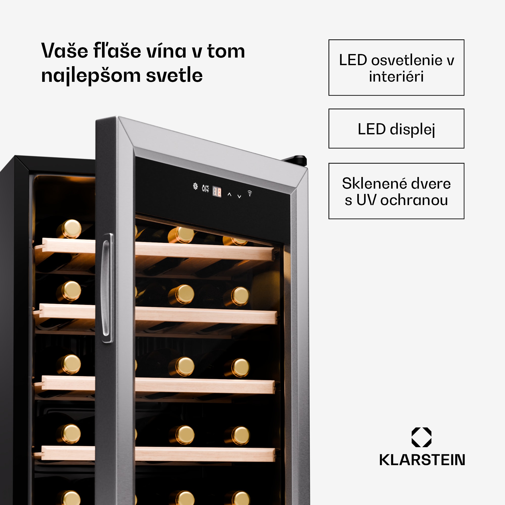 Klarstein Shiraz Premium Smart 24, chladnička na víno – Obrázok 4
