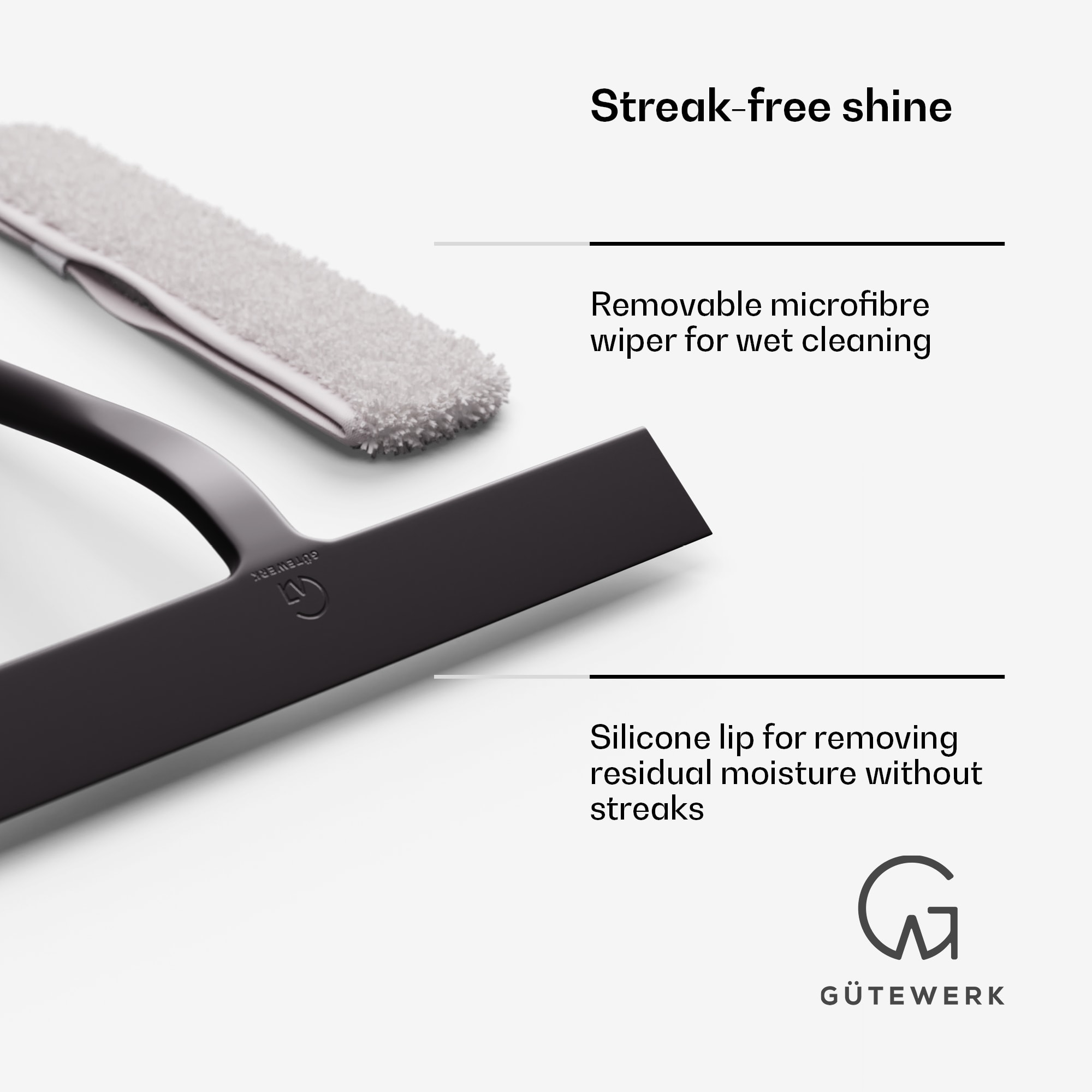 Blaze 2 v 1, stierka na okná, 28 cm, silikónová stierka, obal z mikrovlákna – Obrázok 3