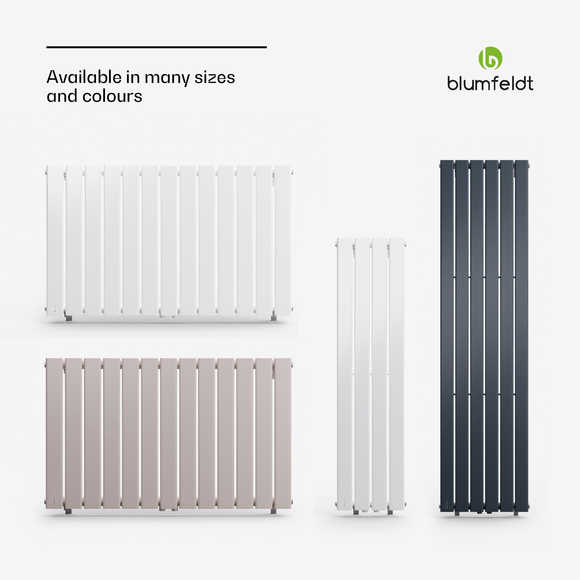 Blumfeldt Ontario, radiátor, 100 x 60, 1/2" bočné a stredové pripojenie, inštalácia na stenu, 681 W – Obrázok 5