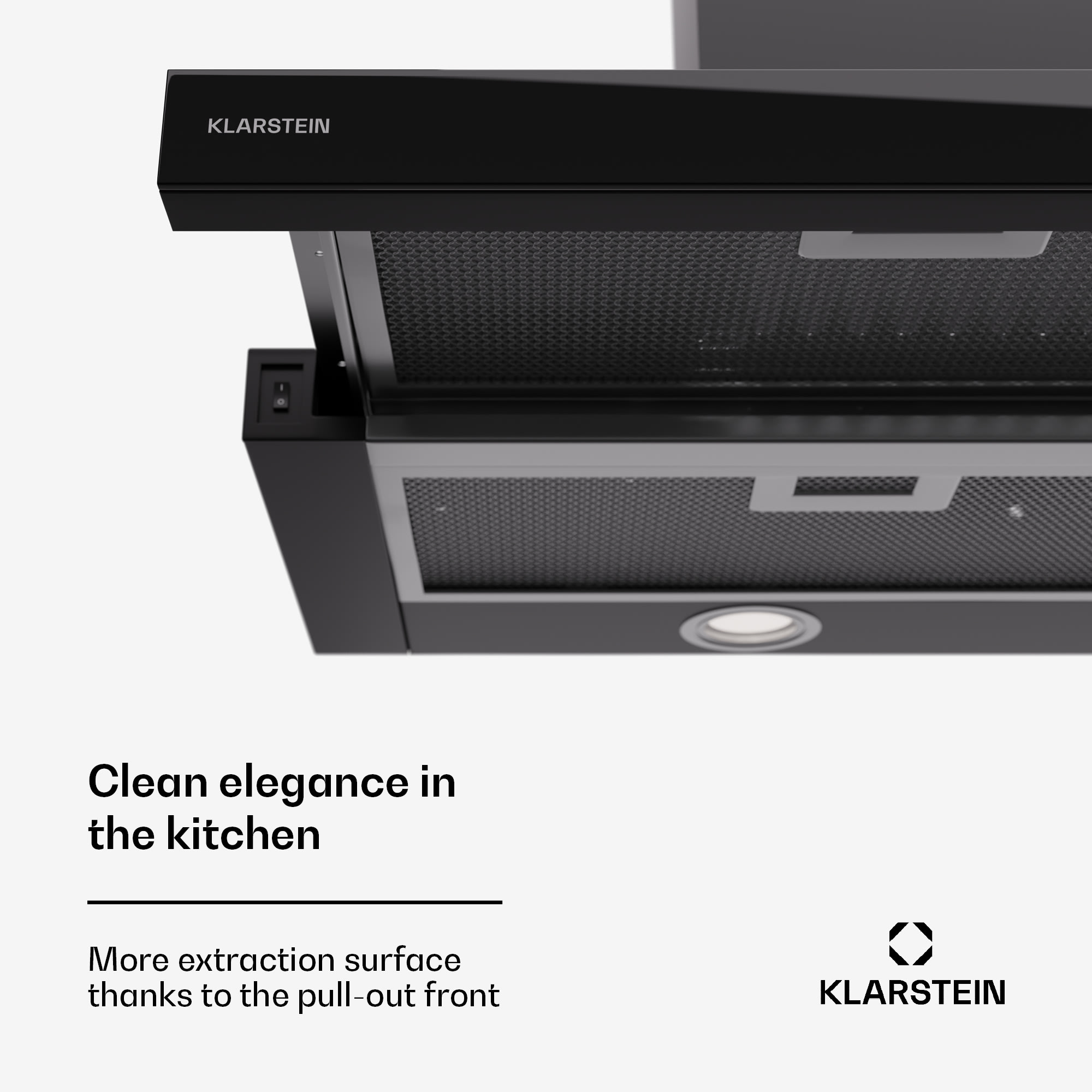 Klarstein Mariana 90 Neo, plochý digestor, 491 m³/h, odsávanie/recirkulácia vzduchu, LED, EEK C – Obrázok 2