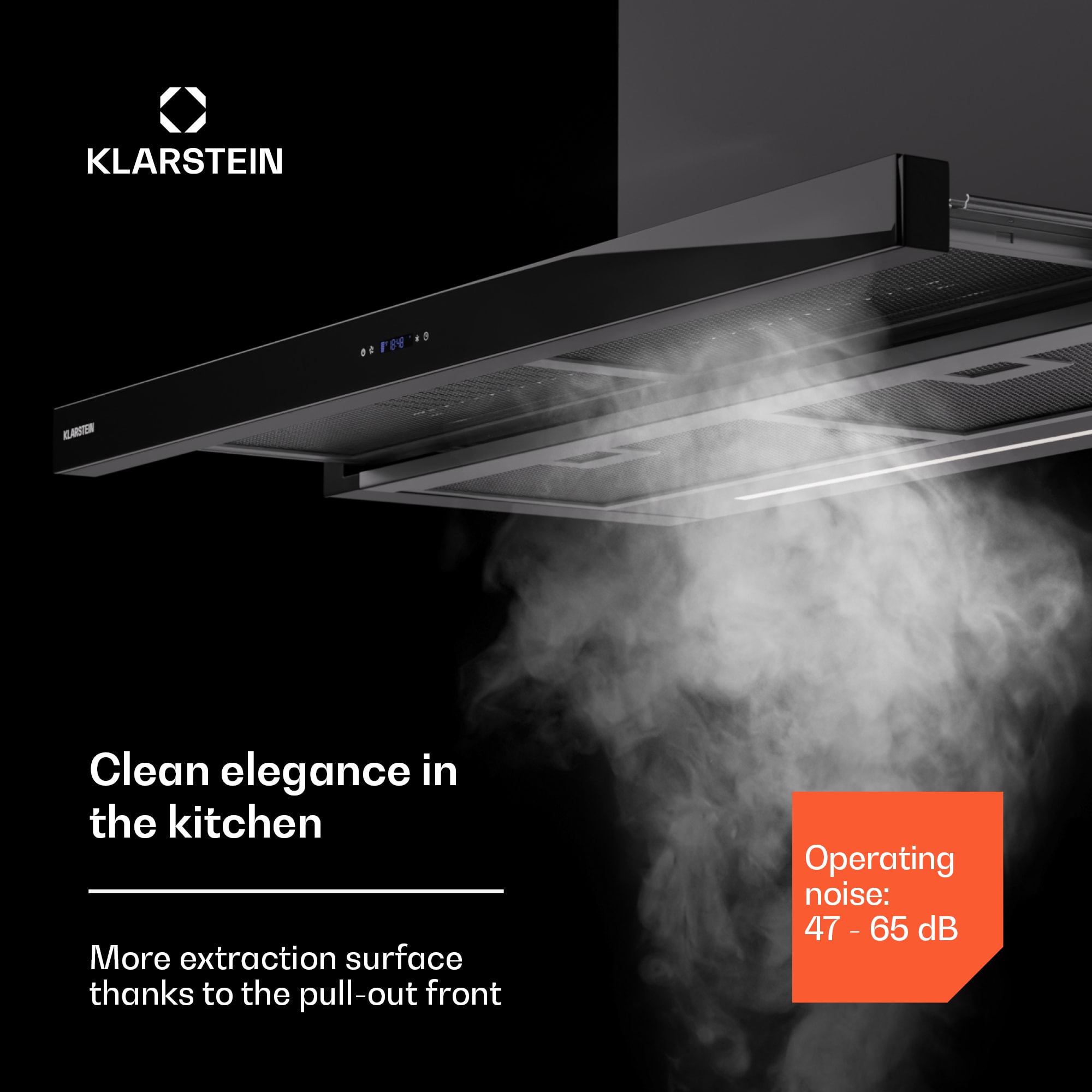 Klarstein Mariana Neo 90, plochý digestor, 90 cm, 640 m³/h, odsávanie vzduchu, LED – Obrázok 4