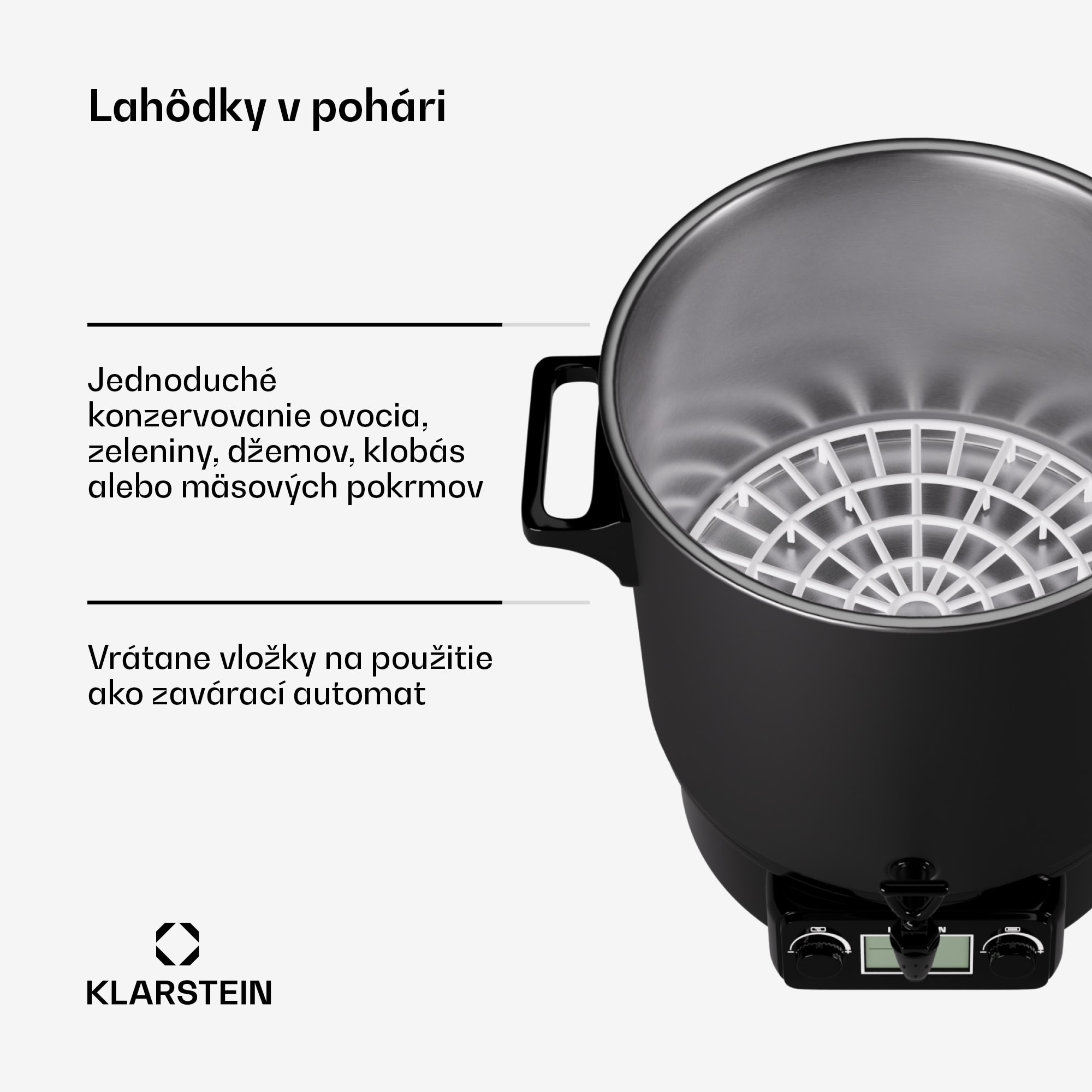 Klarstein Biggie Digital, závarací hrniec, 27 l, 2000 W, nehrdzavejúca oceľ – Obrázok 5