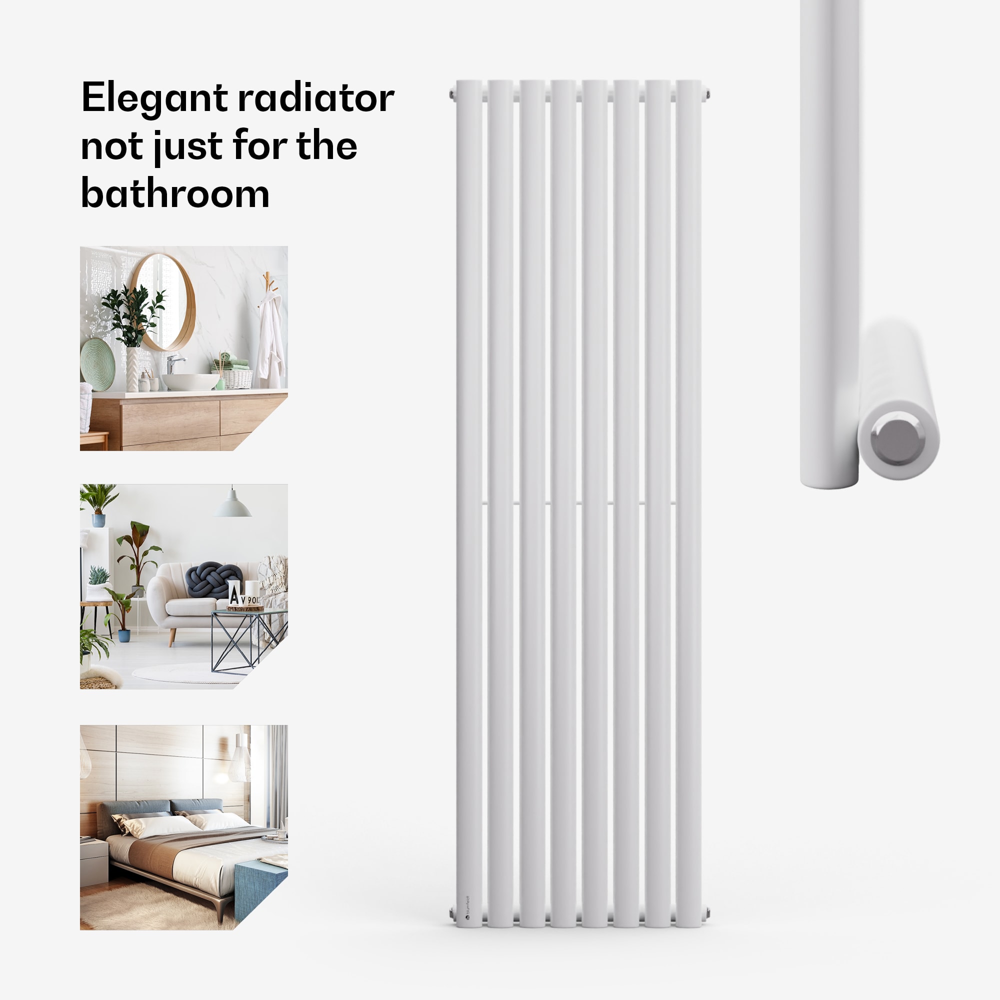 Blumfeldt Tallheo, 47 x 160, radiátor, rúrkový radiátor, 728 W, teplá voda, 1/2 – Obrázok 2