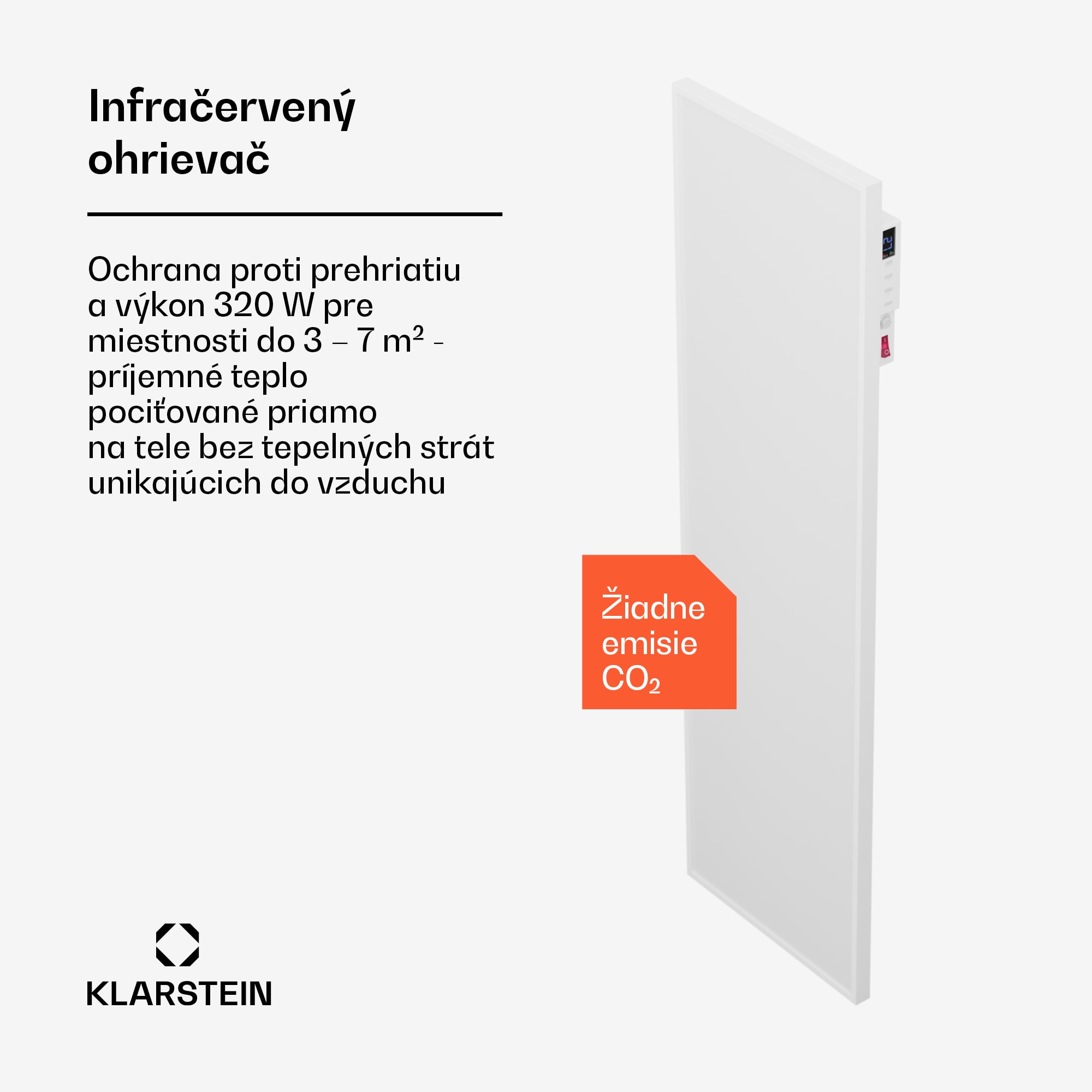 Klarstein Wonderwall Air Smart 320, infračervený ohrievač, 30 x 100 cm, 320 W, aplikácia – Obrázok 3