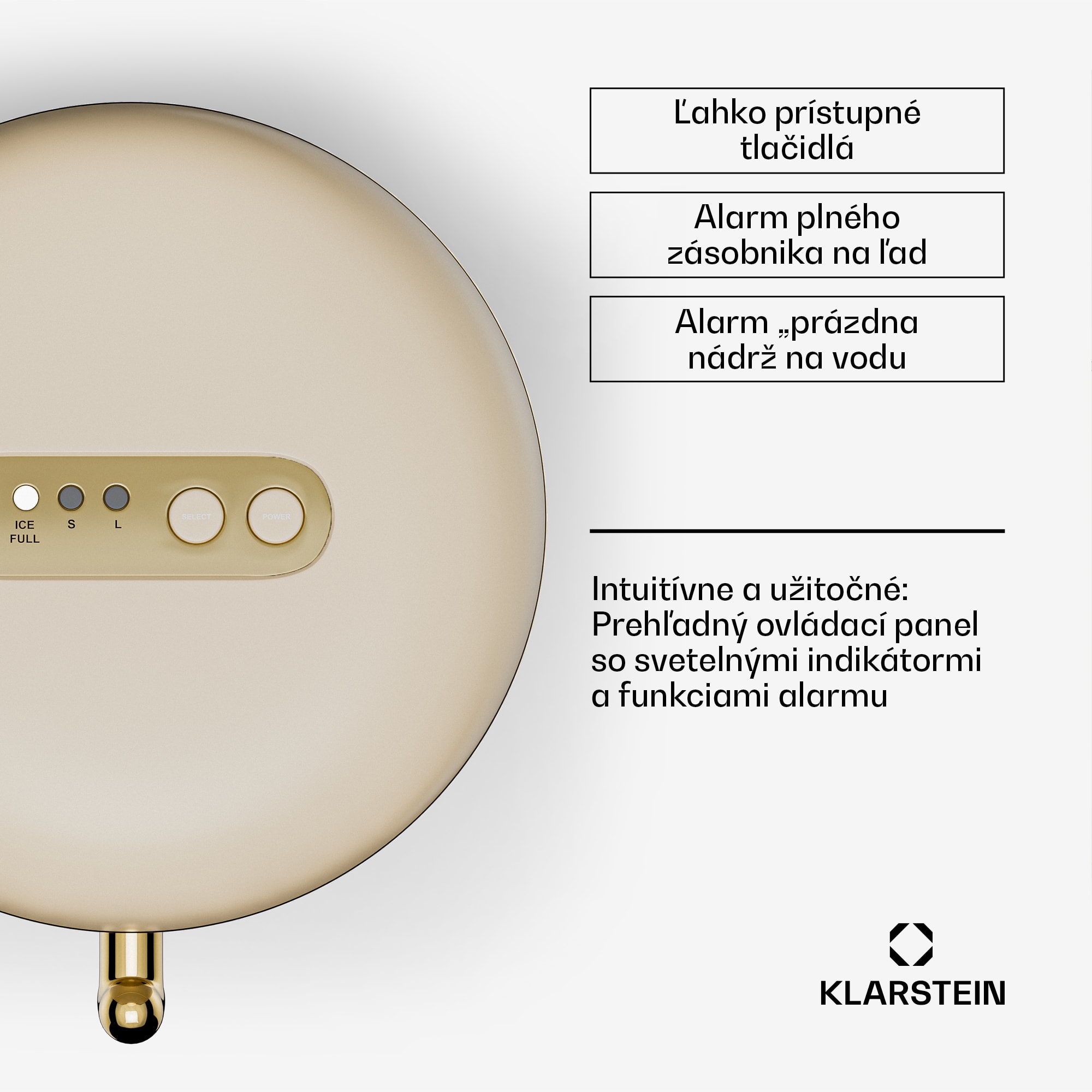 Klarstein Passau, výrobník ľadu, 2 veľkosti, 15 kg/24 h, Auto-Clean – Obrázok 4