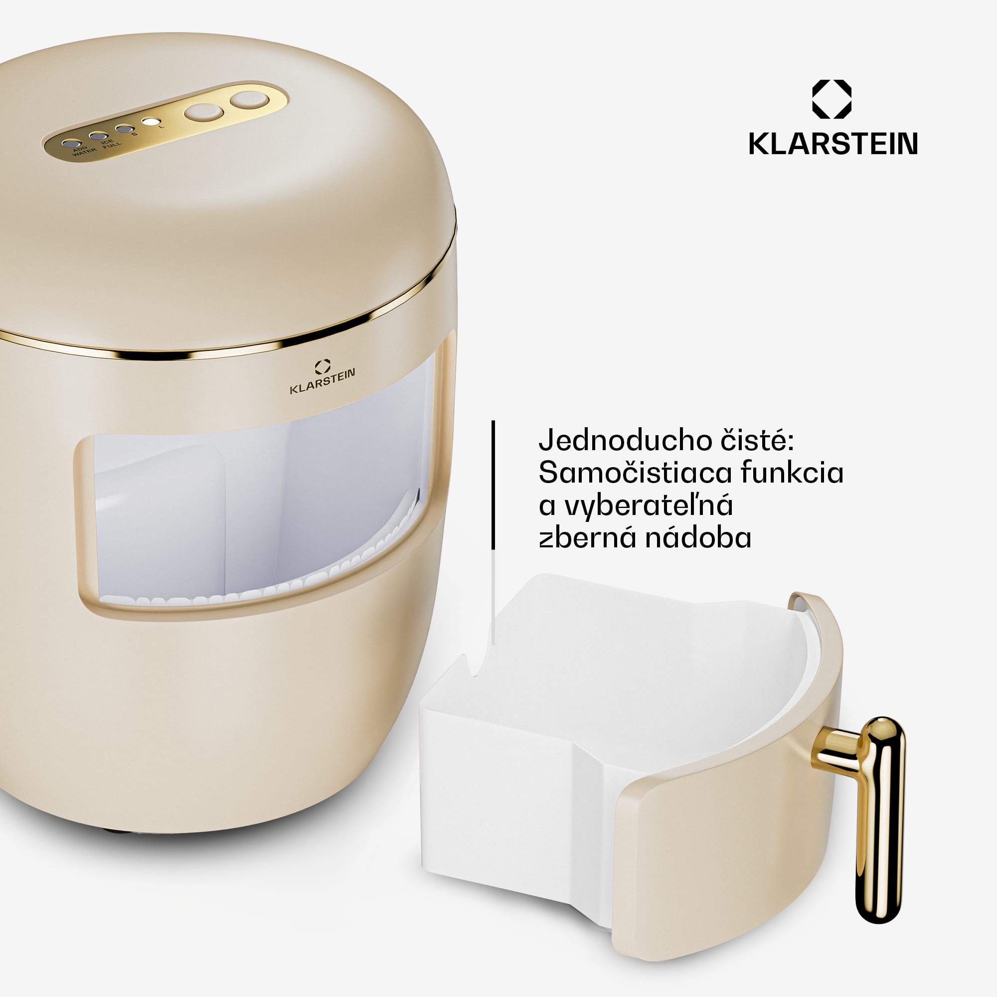 Klarstein Passau, výrobník ľadu, 2 veľkosti, 15 kg/24 h, Auto-Clean – Obrázok 5