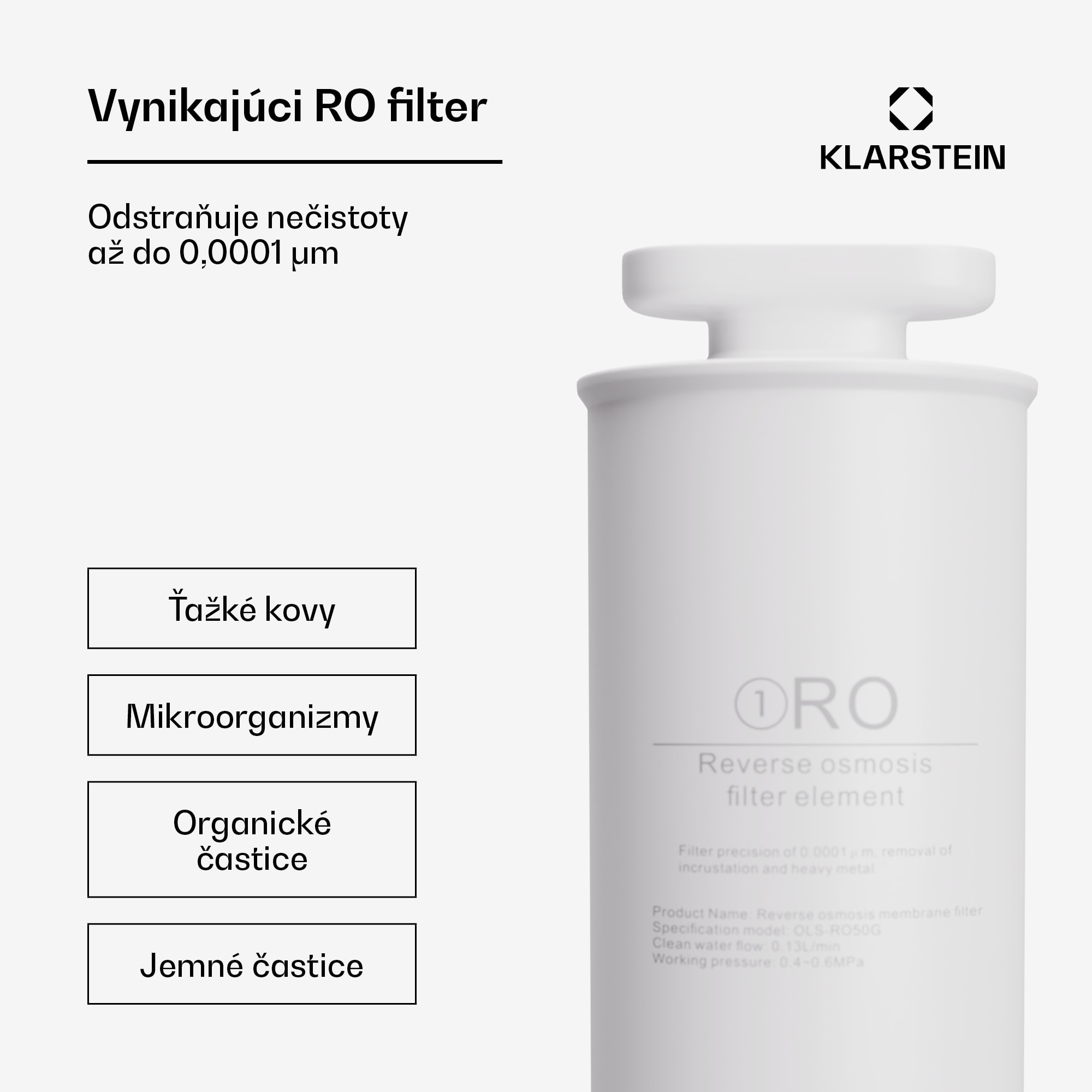 Klarstein AquaLine 50G RO filter, membránová technológia reverznej osmózy, úprava vody – Obrázok 2