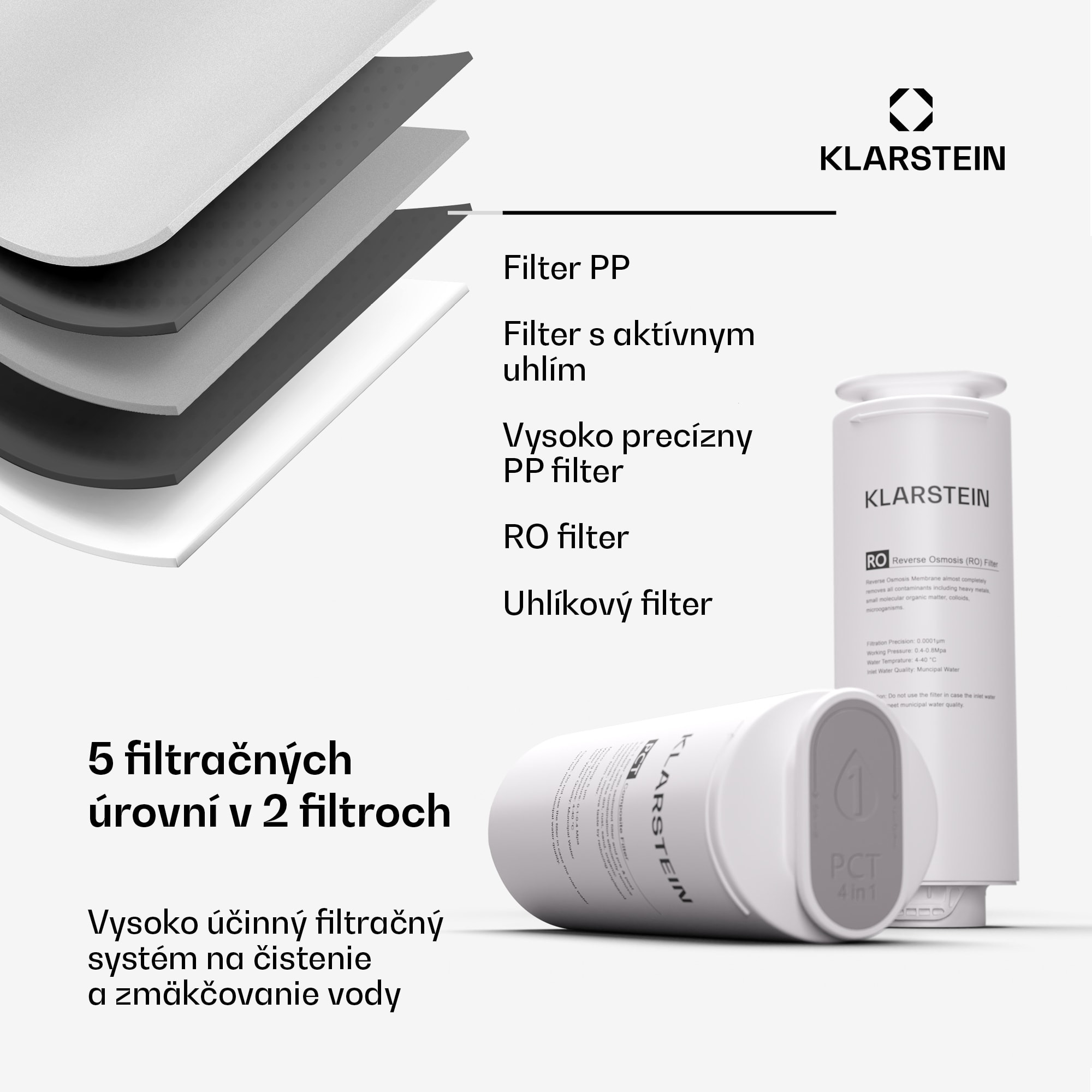 Klarstein PureLine 800, filtračný systém, reverzná osmóza, 800 GPD / 3000 L/d – Obrázok 2