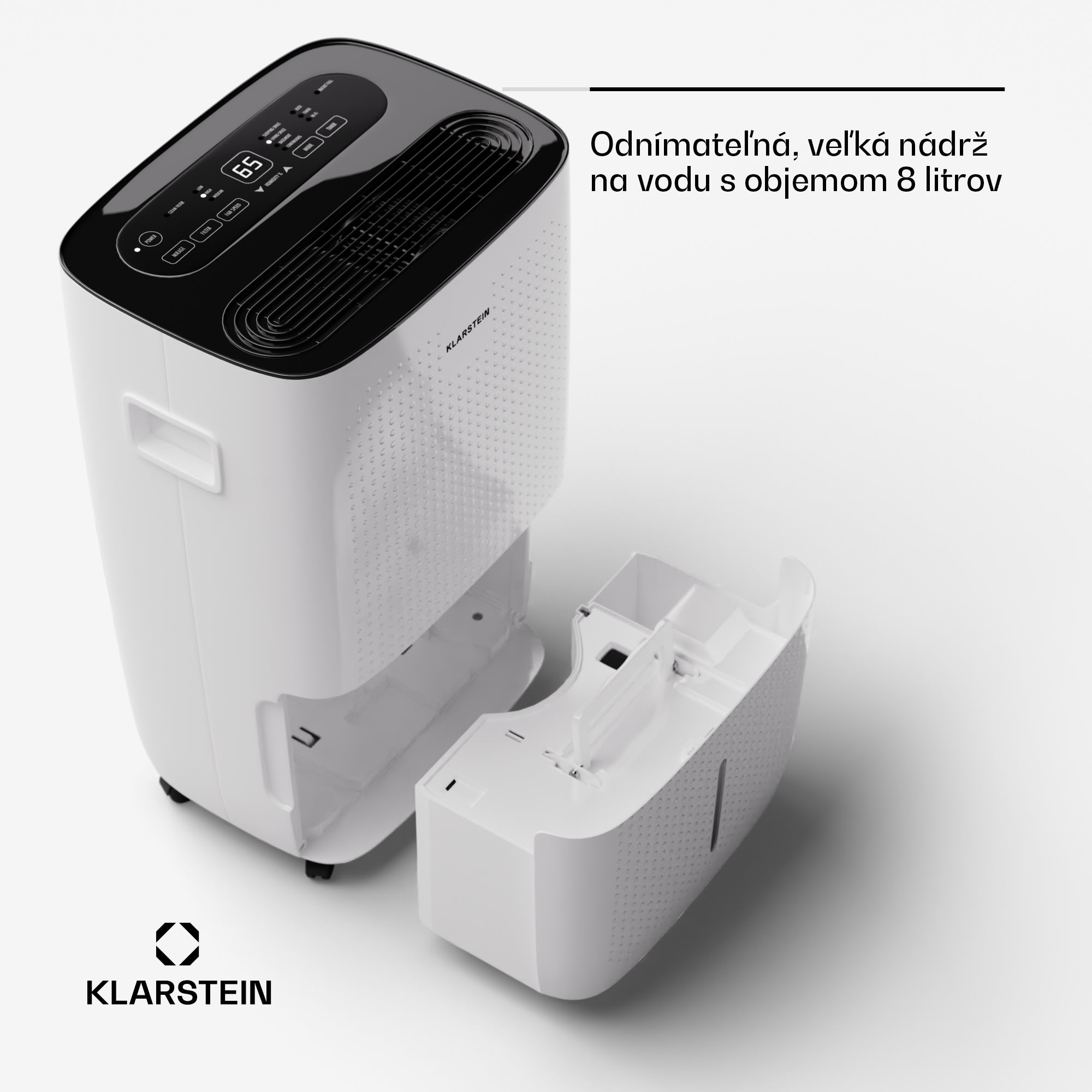 Klarstein DryFy Pro Connect Smart, Odvlhčovač vzduchu, WiFi, Kompresný, 60l/24h, 45-65m² – Obrázok 5