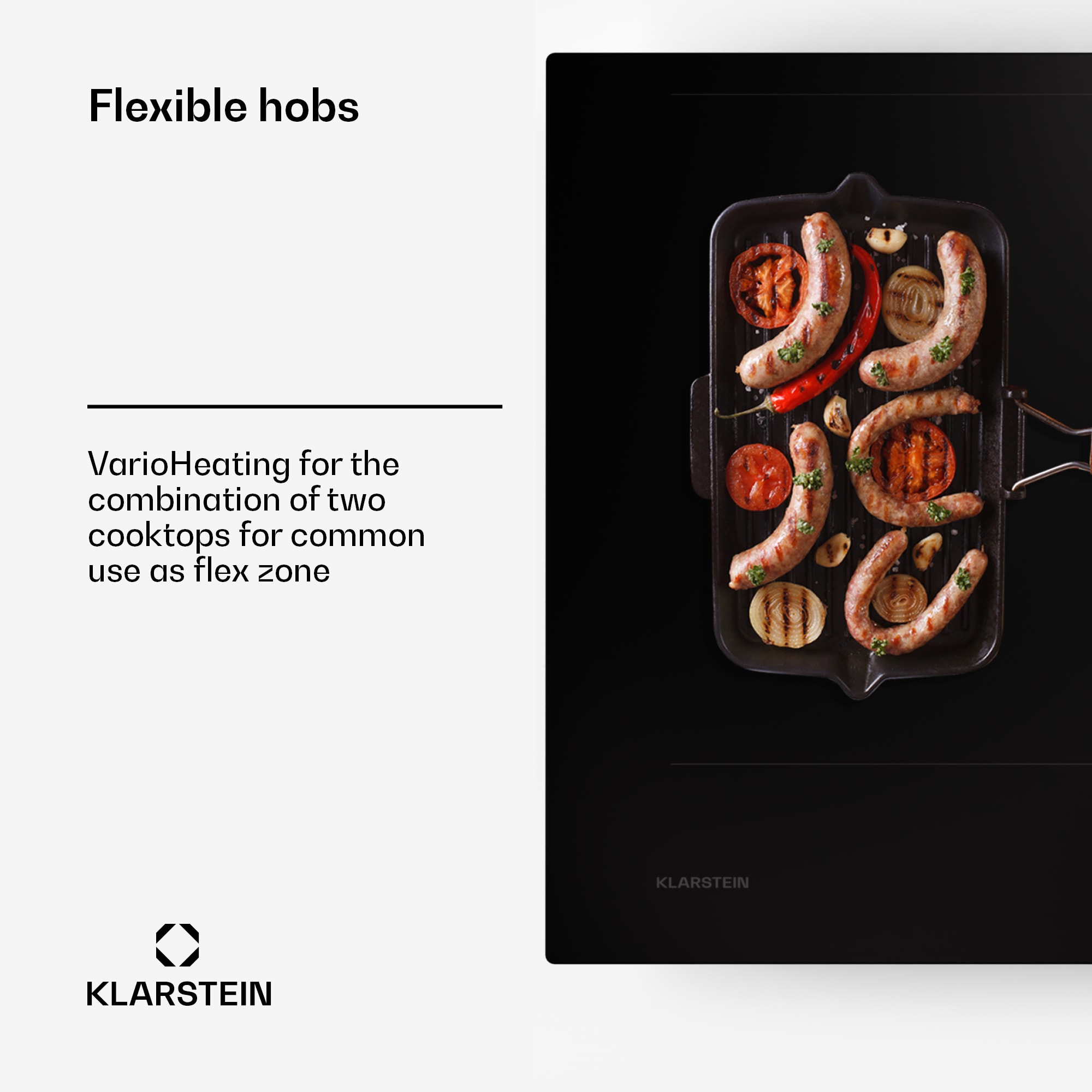 Klarstein AirJet 90, Down Air System, indukčný sporák + DownAir-digestor, 754 m³/h, A – Obrázok 3