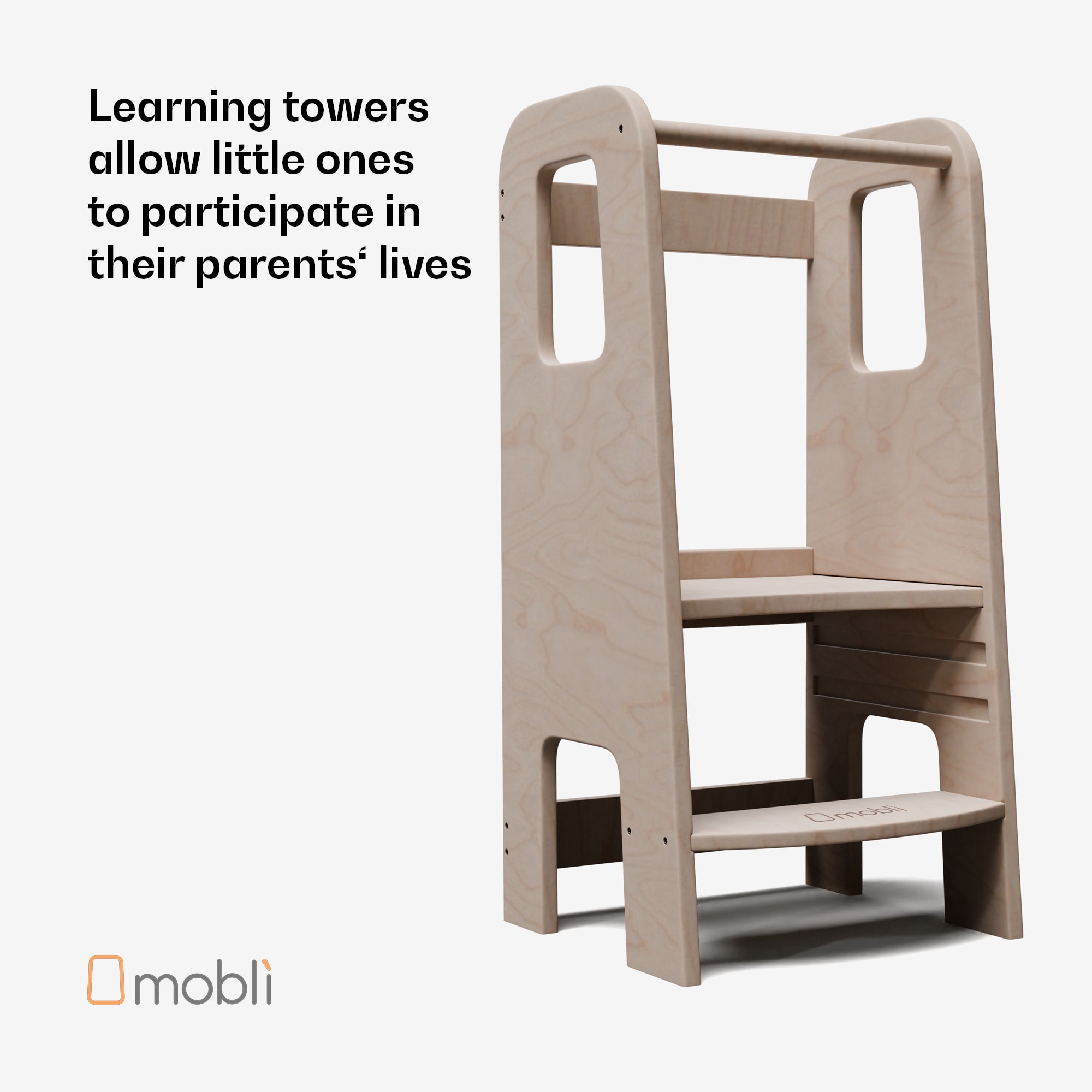 Mobli Ully Montessori, učebná veža, MDF, 40,5 x 86 x 38 cm, výškovo nastaviteľná – Obrázok 2