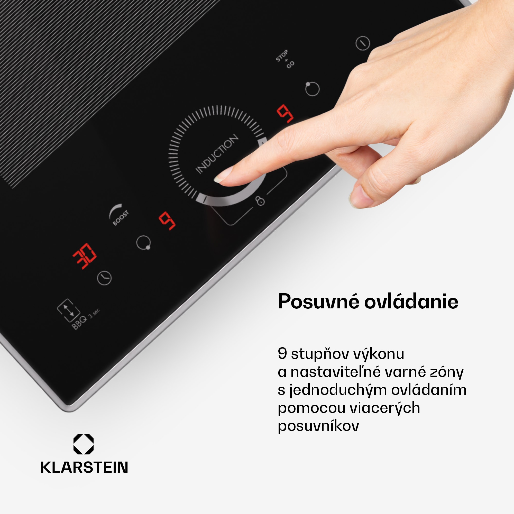 Klarstein Delicatessa Domino Prime, vstavaná indukčná varná doska, 2 zóny, 3500 W – Obrázok 5