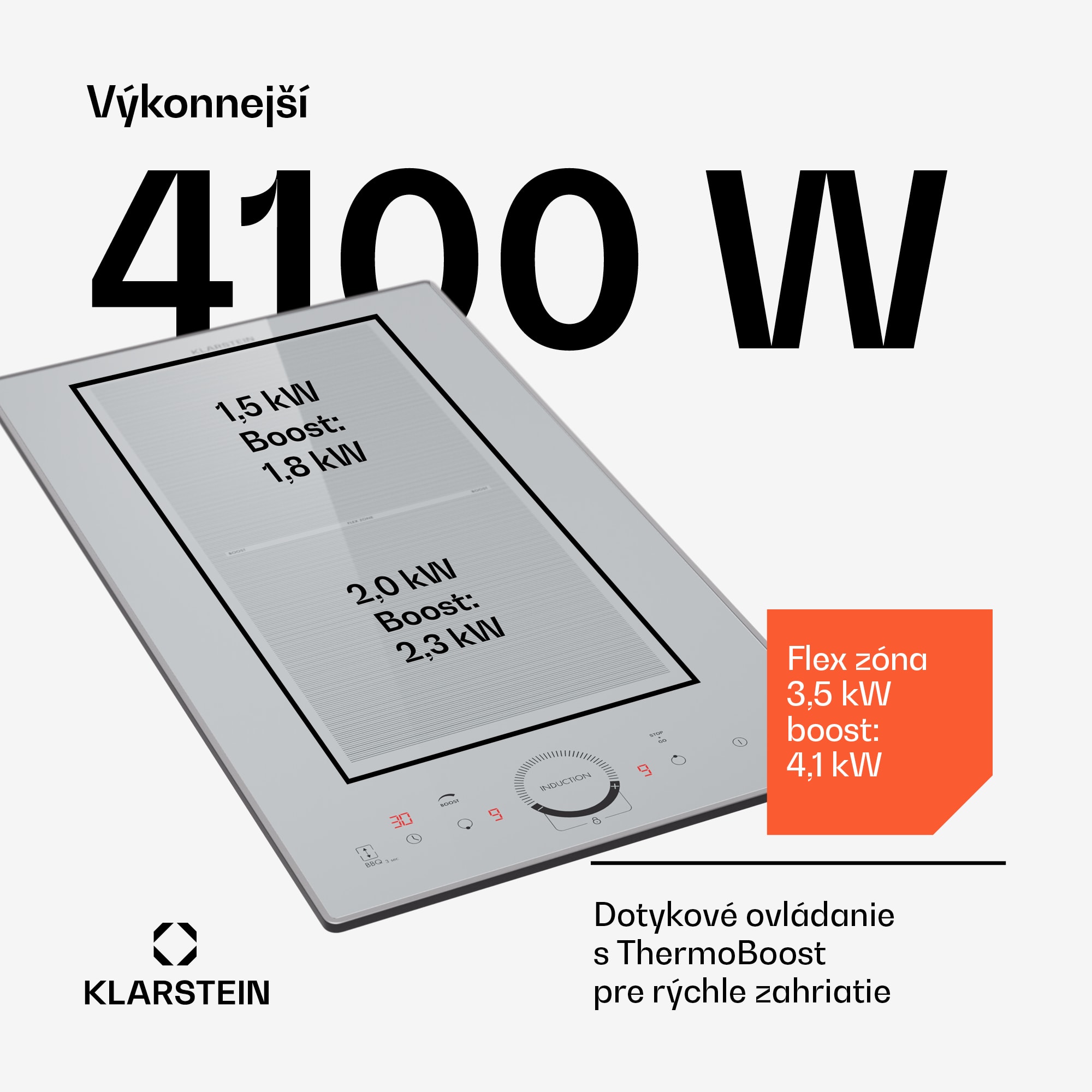 Klarstein Delicatessa Domino Prime, vstavaná indukčná varná doska, 2 zóny, 3500 W – Obrázok 3