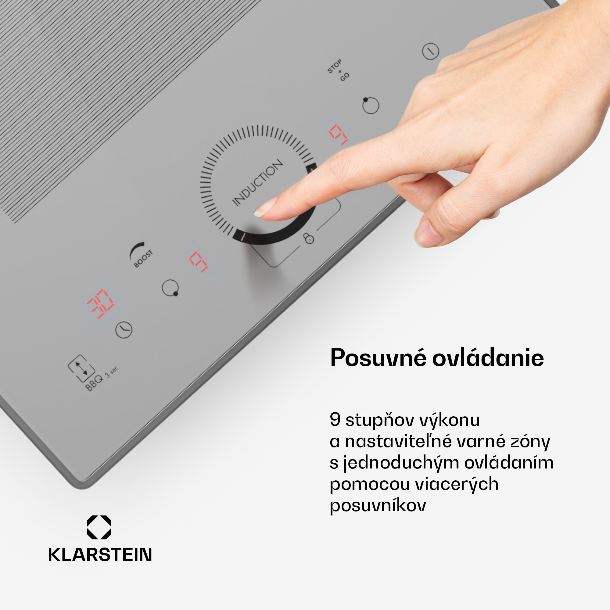 Klarstein Delicatessa Domino Prime, vstavaná indukčná varná doska, 2 zóny, 3500 W – Obrázok 5