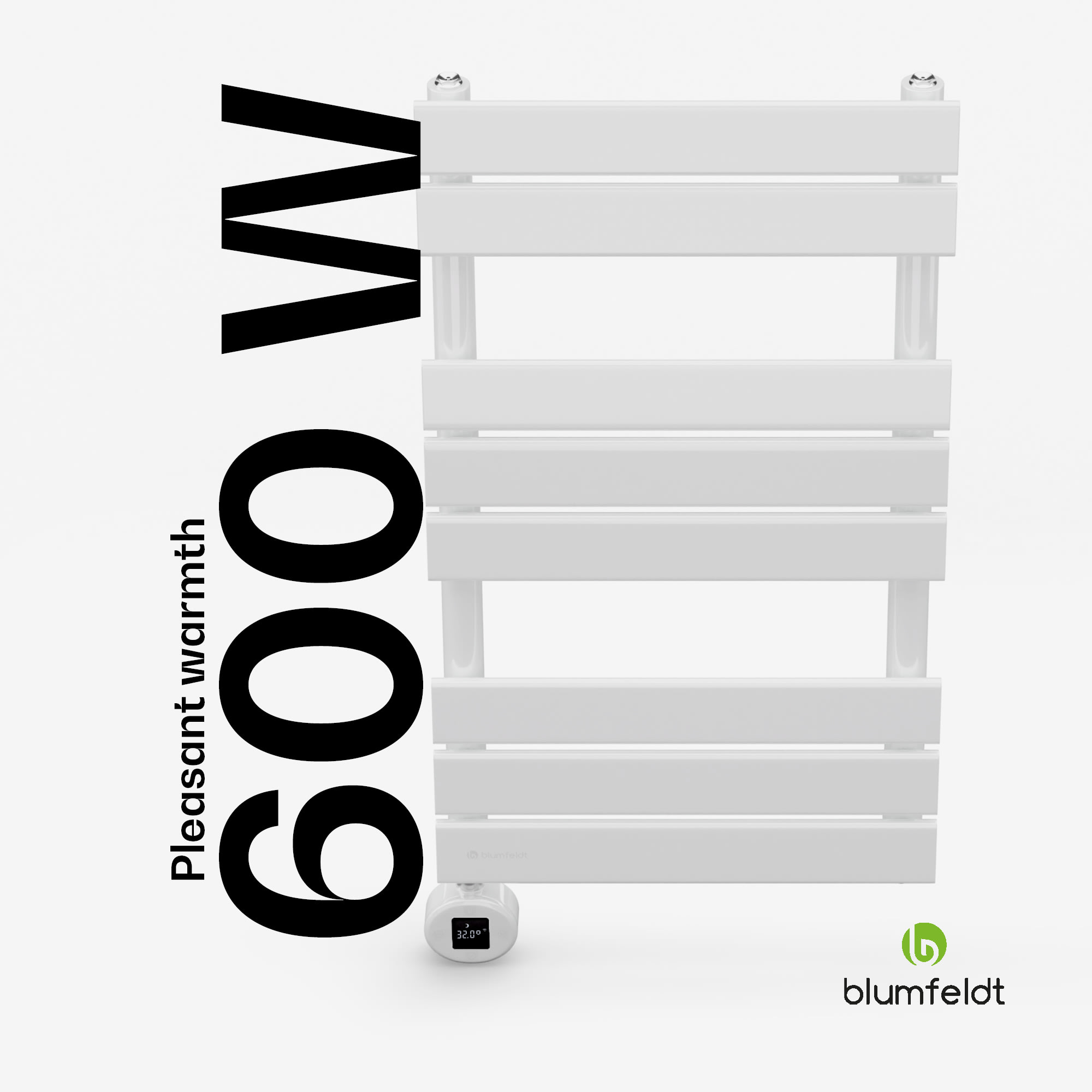 Blumfeldt Fairmont Smart, radiátor, 80 x 45 cm, 600 W – Obrázok 3
