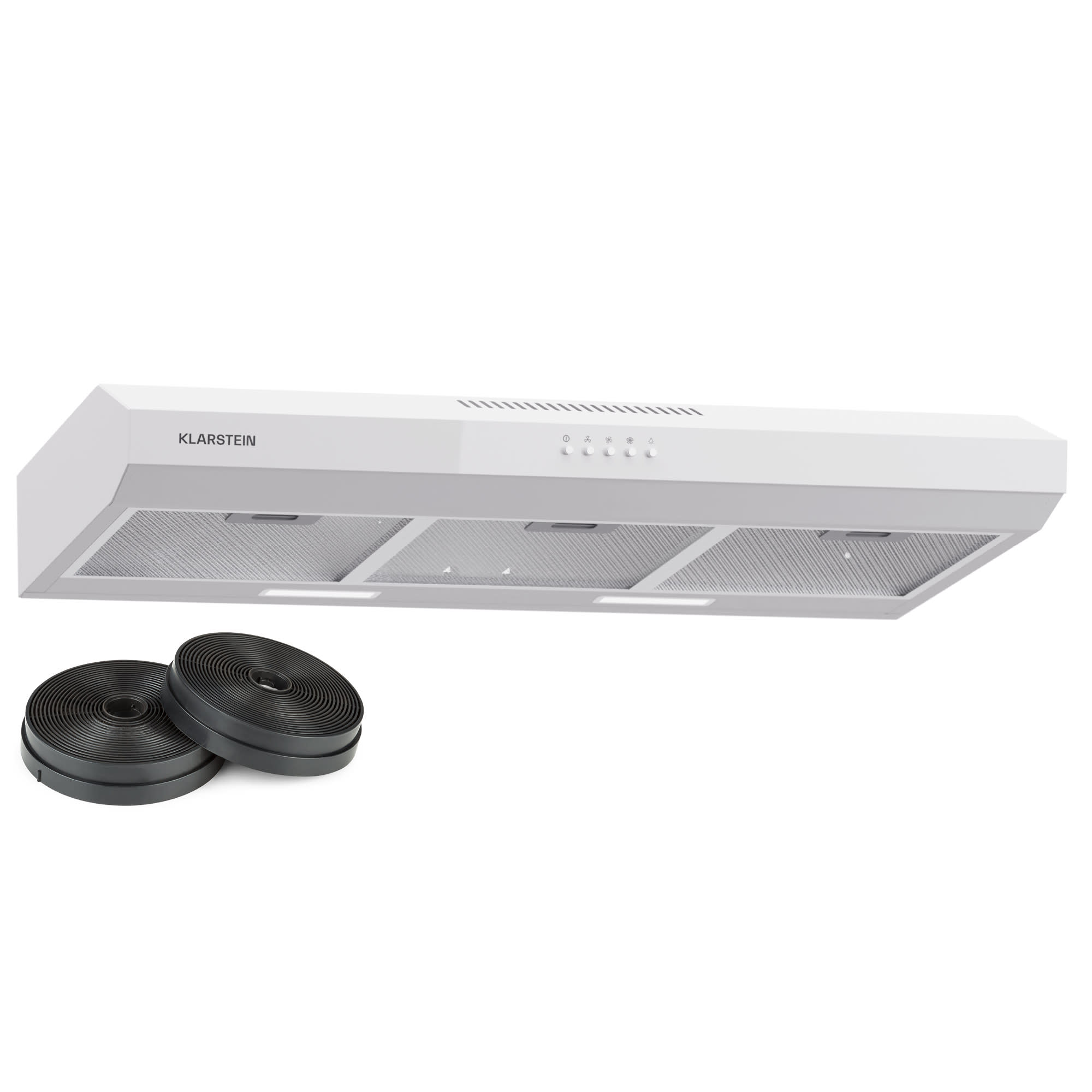 Klarstein Contempo 90, digestor, 90 cm, podskrinkový, 200 m³/h, LED, akryl, nehrdzavejúca oceľ