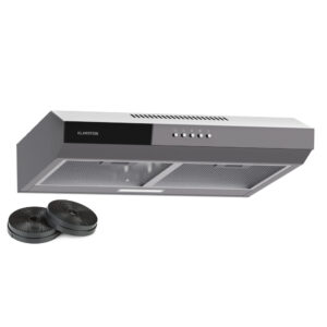 Klarstein Contempo 60, digestor, 60 cm, podskrinkový, 200 m³/h, LED, akryl, nehrdzavejúca oceľ