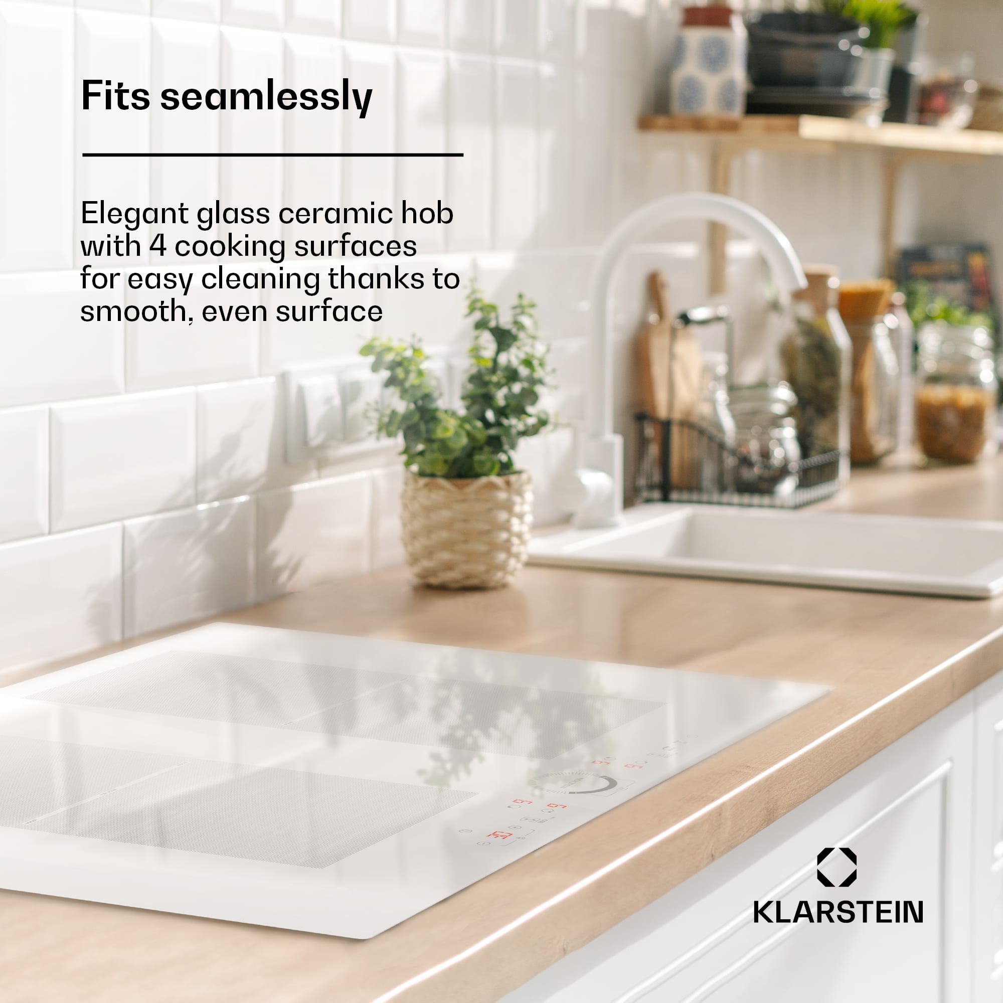 Klarstein Delicatessa 70 Flex, vstavaná indukčná varná doska, 4 zóny, 7000 W, sklokeramika – Obrázok 2