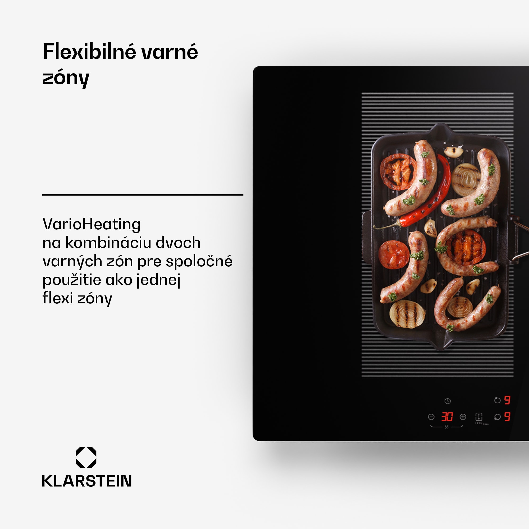 Klarstein Delicatessa 77 Flex vstavaná indukčná varná doska 4 zóny 7000 W sklokeramika – Obrázok 4