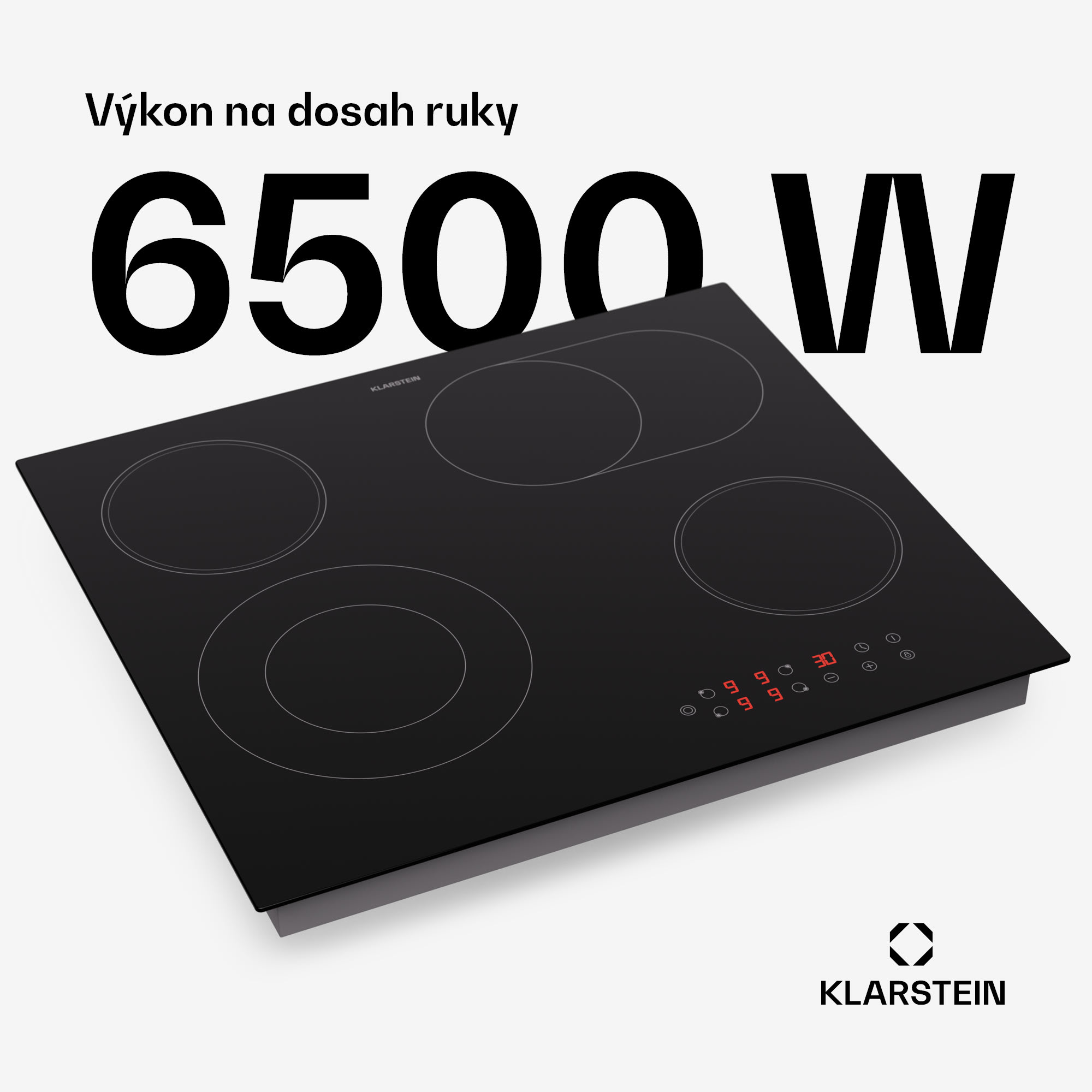 Klarstein Virtuosa 4, varná doska, 60 cm, 6500 W, dvojzónová, Pluszone, časovač, sklokeramika – Obrázok 3