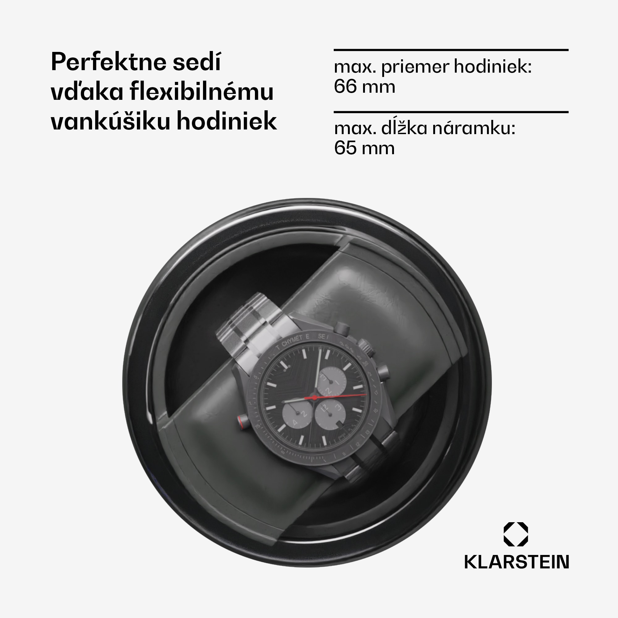 Klarstein Verdon 8, naťahovač hodiniek, na 8 hodiniek, 3 režimy, 5 rýchlostí, LED, diaľkové ovládanie – Obrázok 3