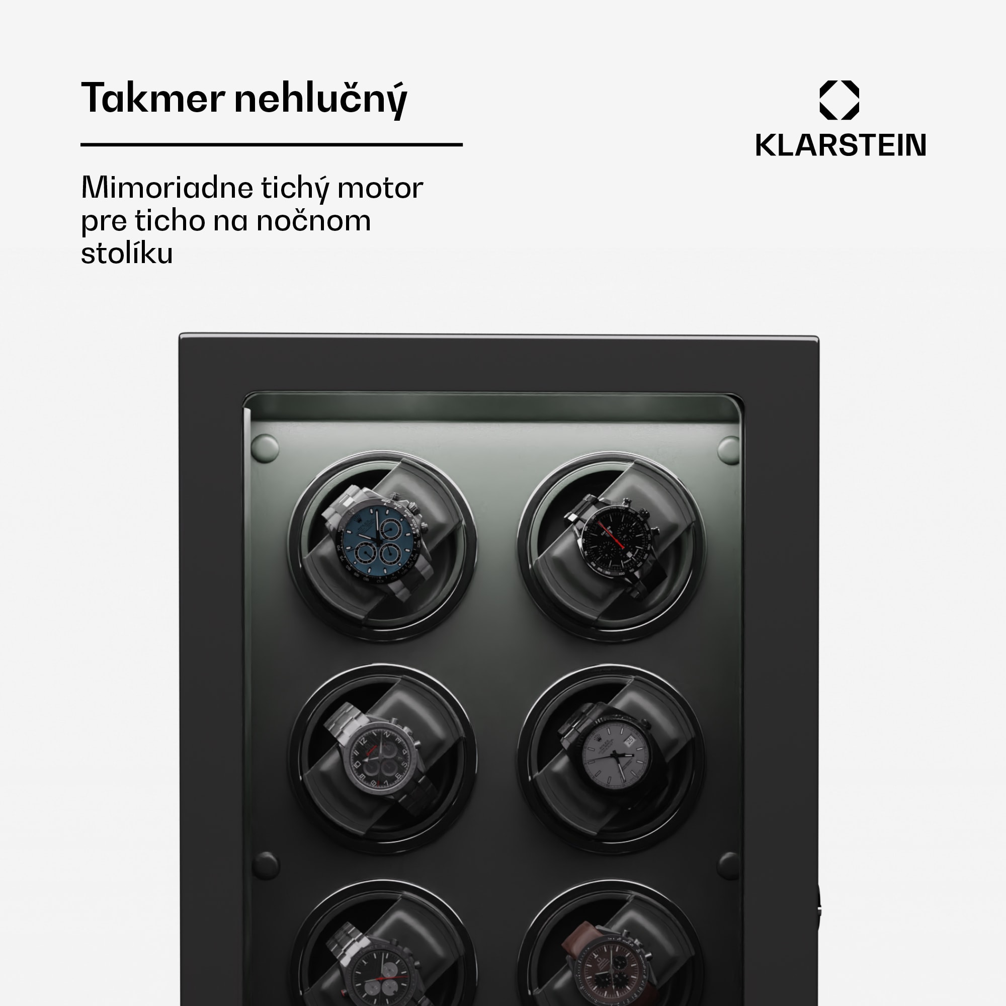 Klarstein Verdon 8, naťahovač hodiniek, na 8 hodiniek, 3 režimy, 5 rýchlostí, LED, diaľkové ovládanie – Obrázok 4