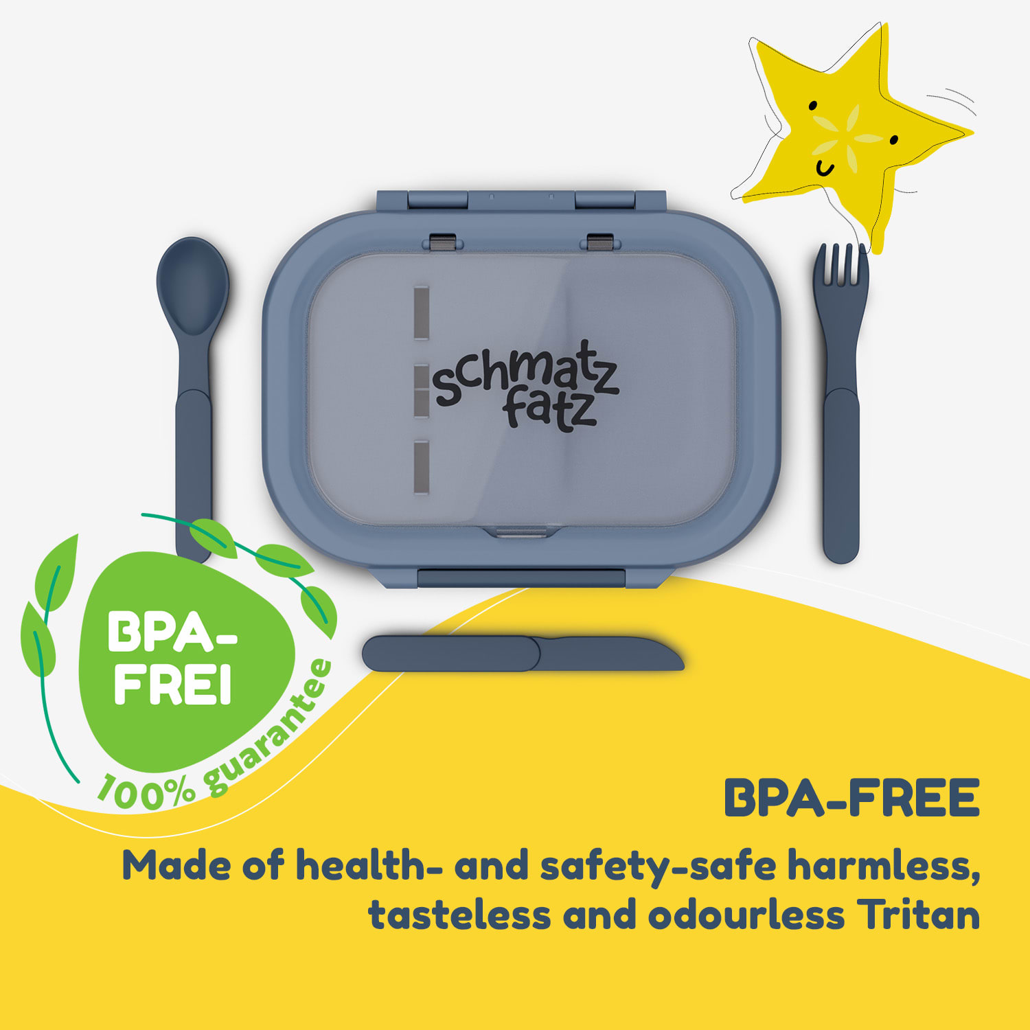 Klarstein Bunko plastový desiatový box s 3 priehradkami – Obrázok 3